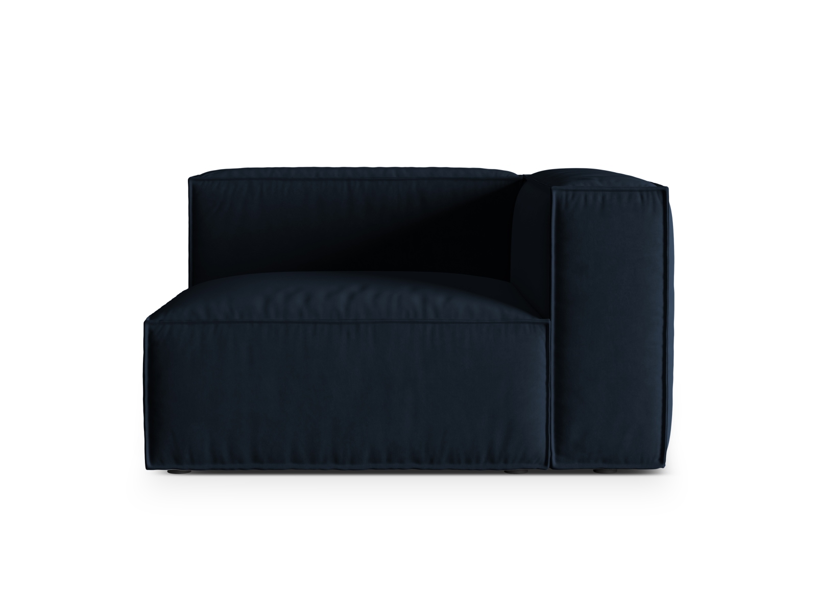 Velvet Right Modular Sofa, "Nuria", 1 Seat, 125x110x72