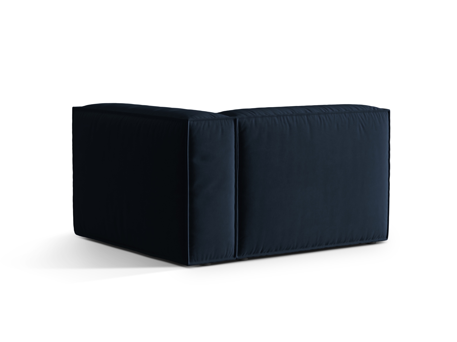 Velvet Right Modular Sofa, "Nuria", 1 Seat, 125x110x72