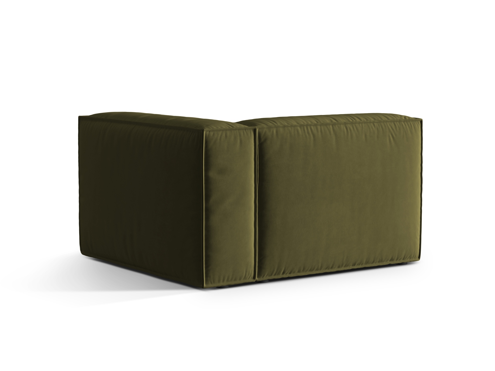 Velvet Right Modular Sofa, "Nuria", 1 Seat, 125x110x72