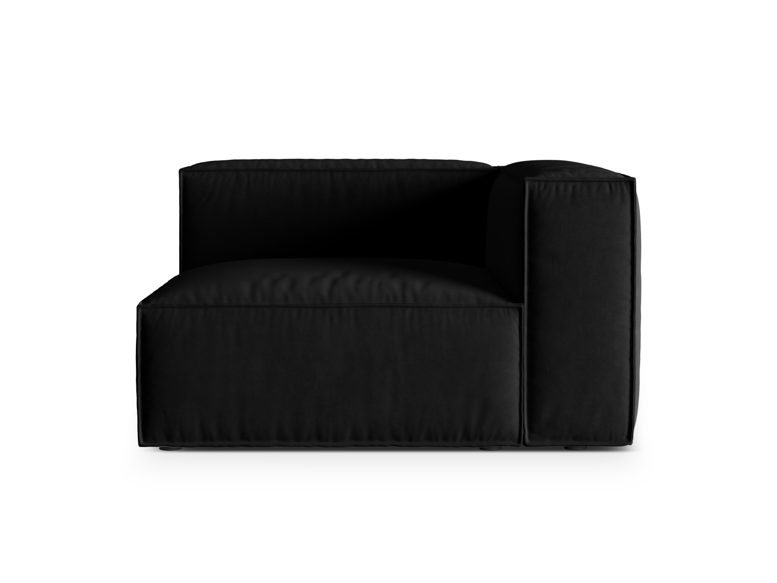 Velvet Right Modular Sofa, "Nuria", 1 Seat, 125x110x72