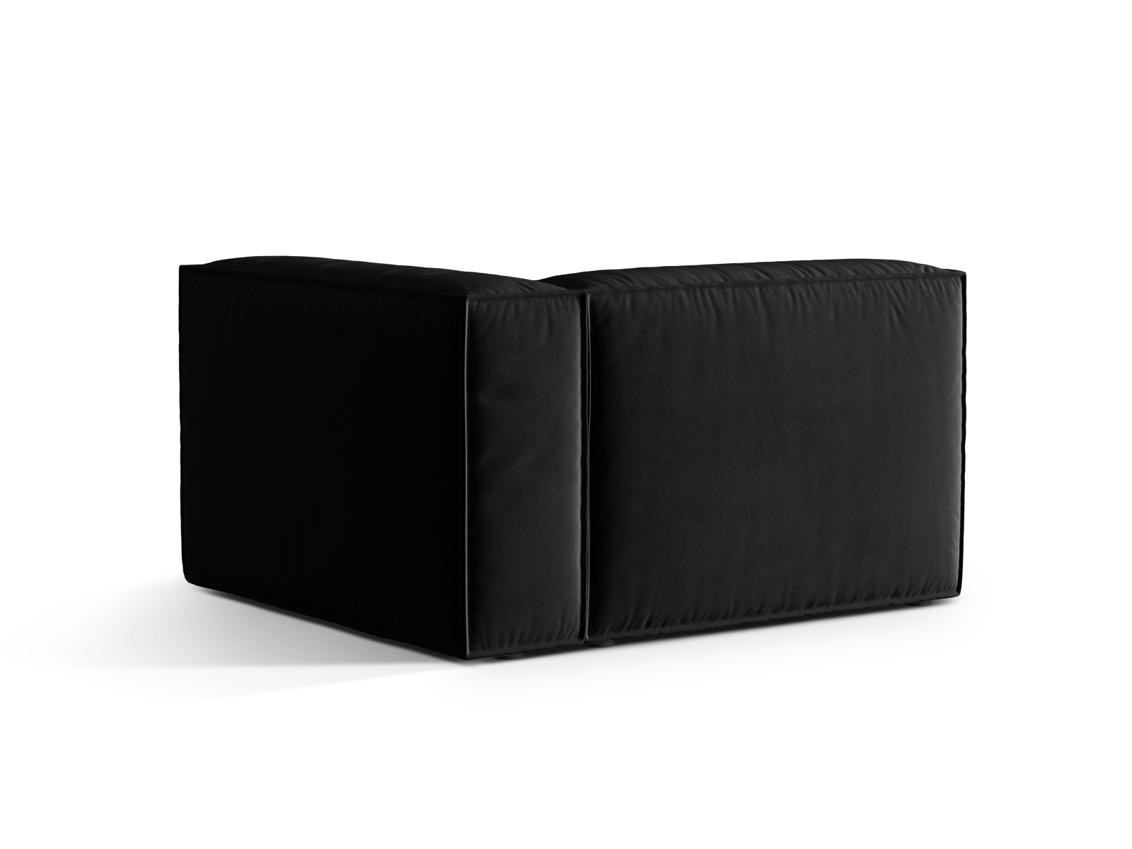 Velvet Right Modular Sofa, "Nuria", 1 Seat, 125x110x72