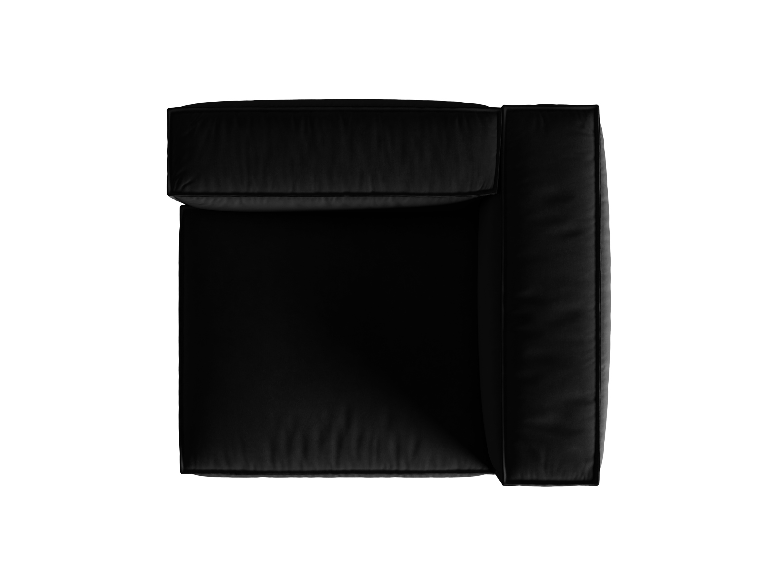 Velvet Right Modular Sofa, "Nuria", 1 Seat, 125x110x72