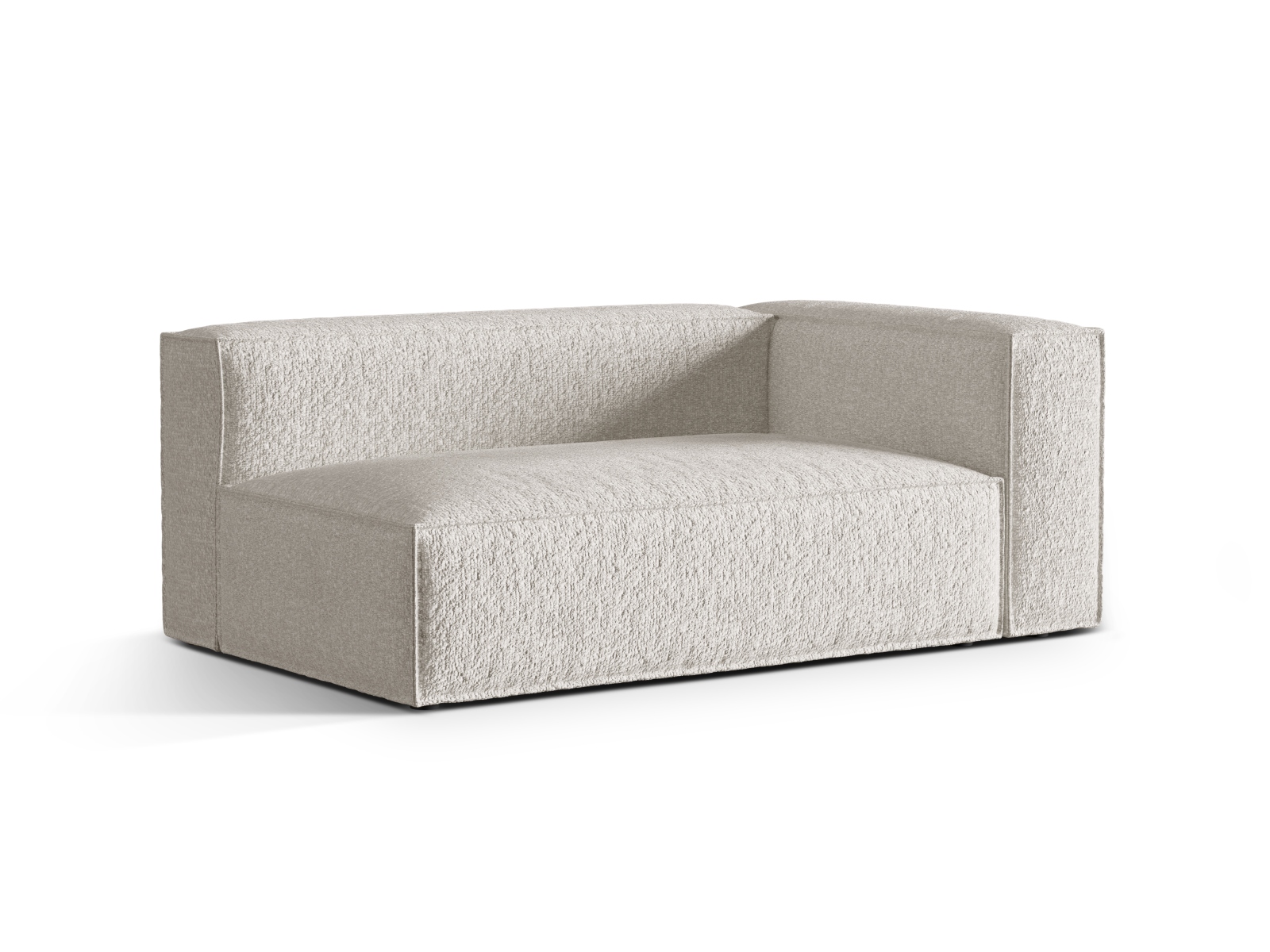 Boucle Right Modular Sofa, "Nuria", 3 Seats, 185x110x72