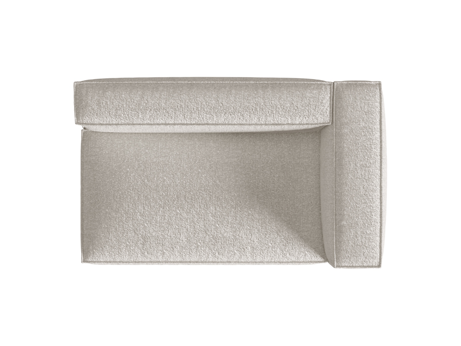 Boucle Right Modular Sofa, "Nuria", 3 Seats, 185x110x72