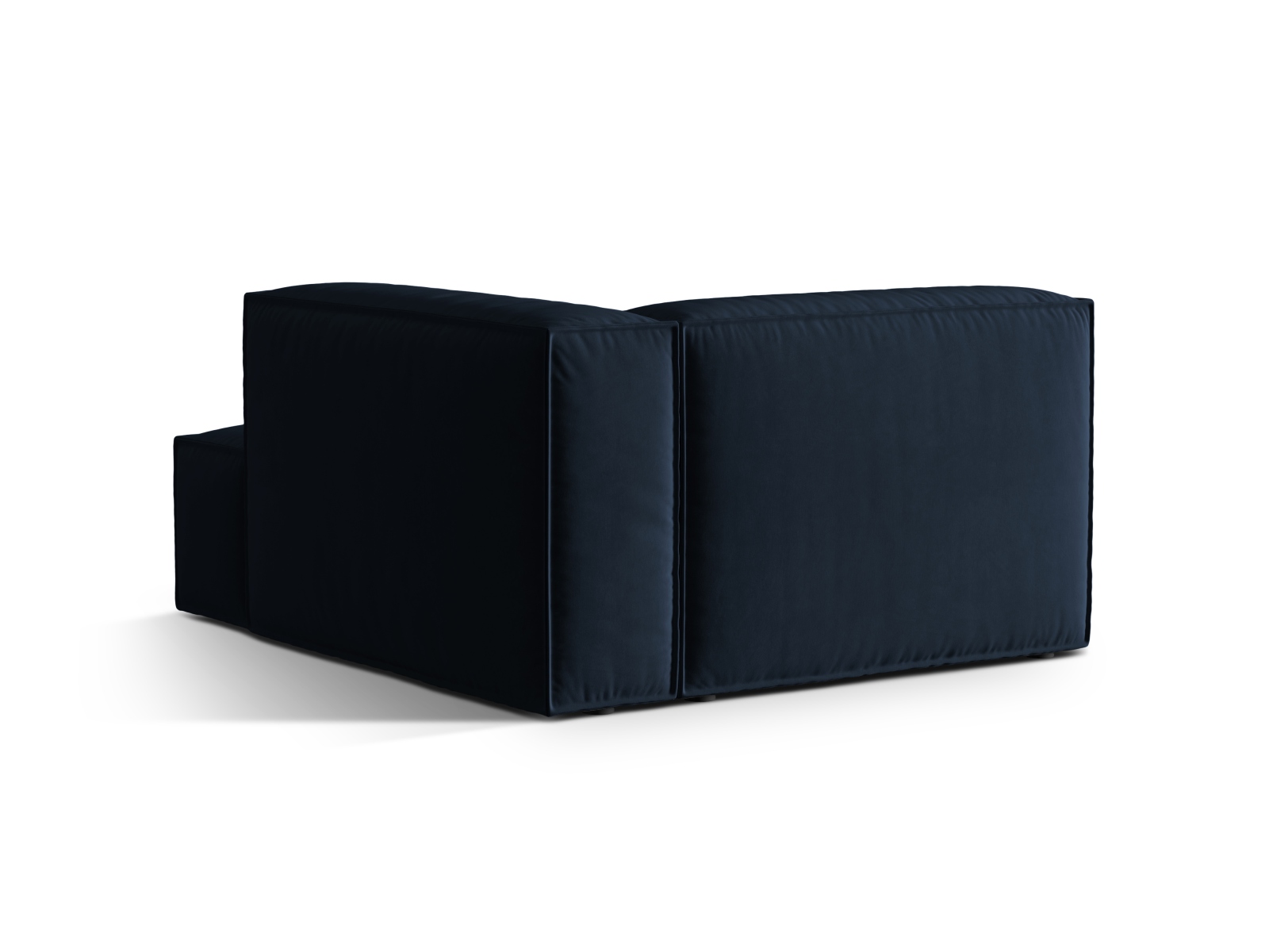 Velvet Chaise Longue Right, "Nuria", 1 Seat, 127x147x72