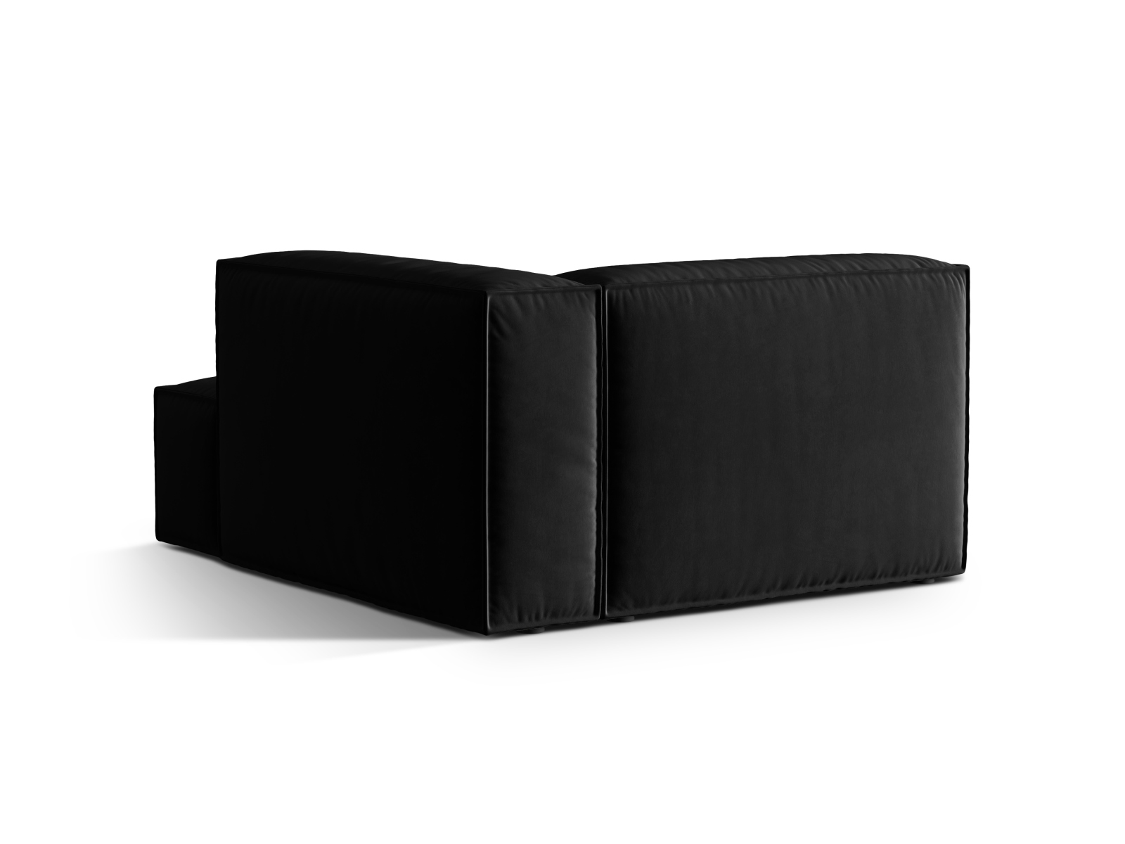 Velvet Chaise Longue Right, "Nuria", 1 Seat, 127x147x72