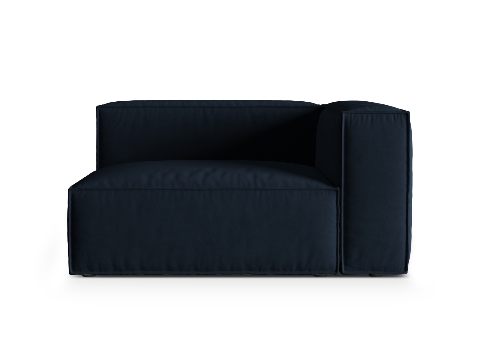 Velvet Right Modular Sofa, "Nuria", 2 Seats, 145x110x72