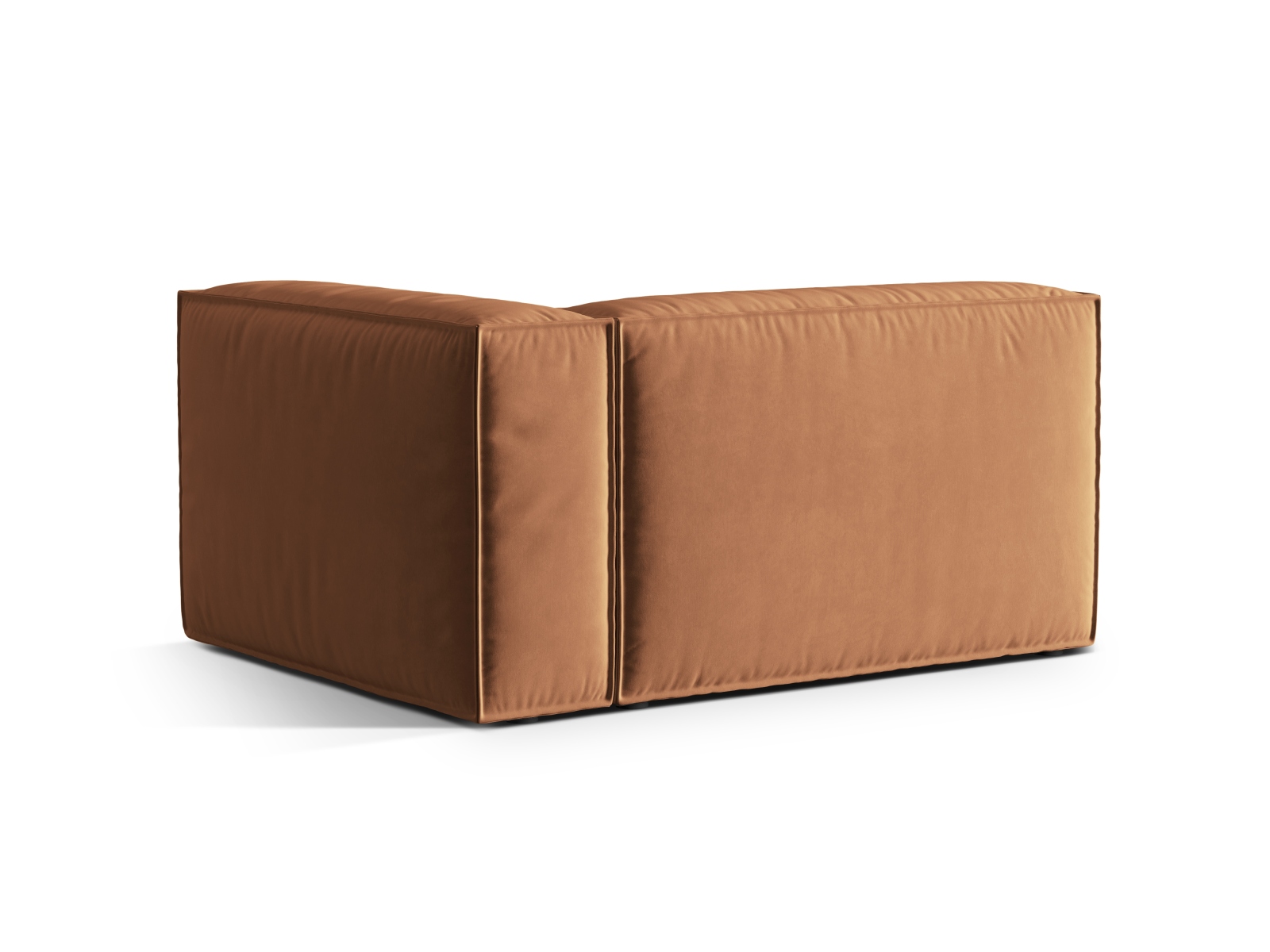 Velvet Right Modular Sofa, "Nuria", 2 Seats, 145x110x72