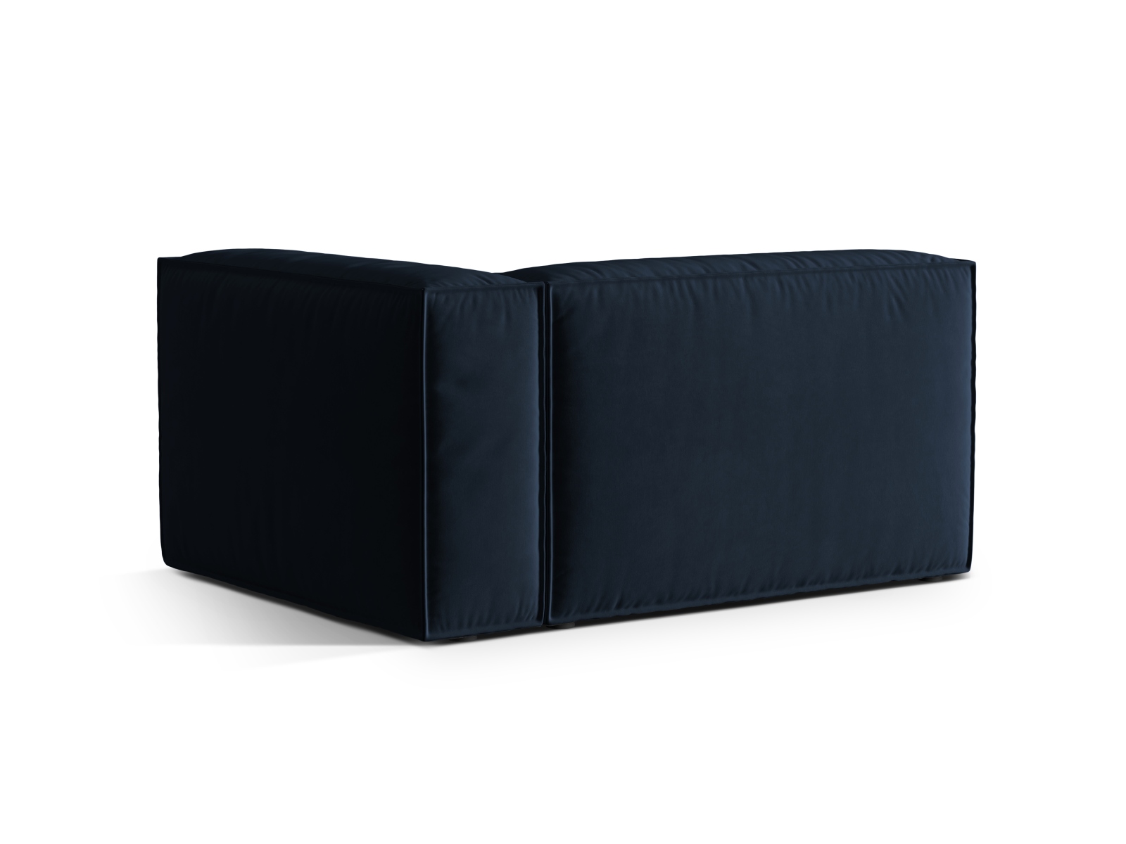 Velvet Right Modular Sofa, "Nuria", 2 Seats, 145x110x72