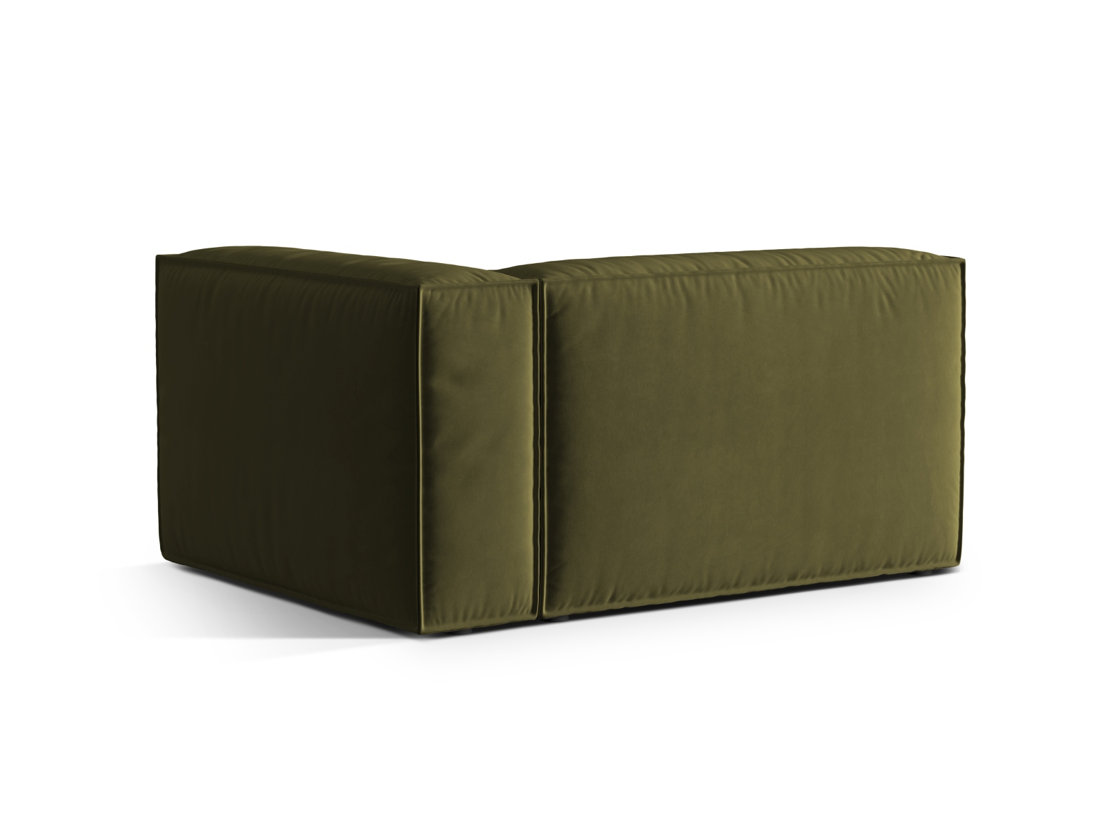 Velvet Right Modular Sofa, "Nuria", 2 Seats, 145x110x72