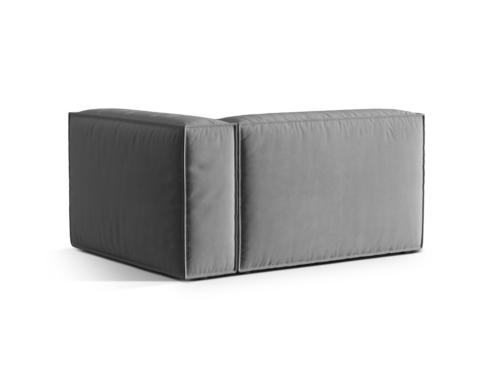 Velvet Right Modular Sofa, "Nuria", 2 Seats, 145x110x72