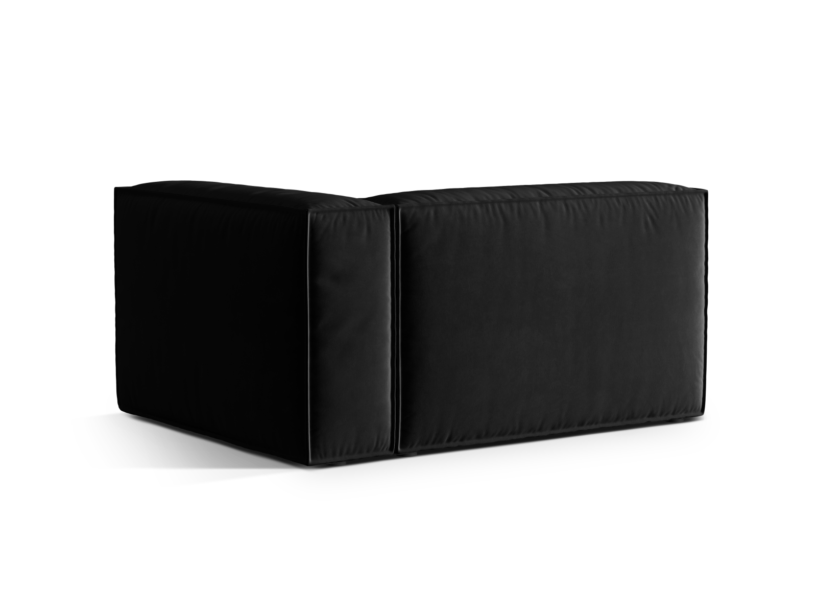Velvet Right Modular Sofa, "Nuria", 2 Seats, 145x110x72