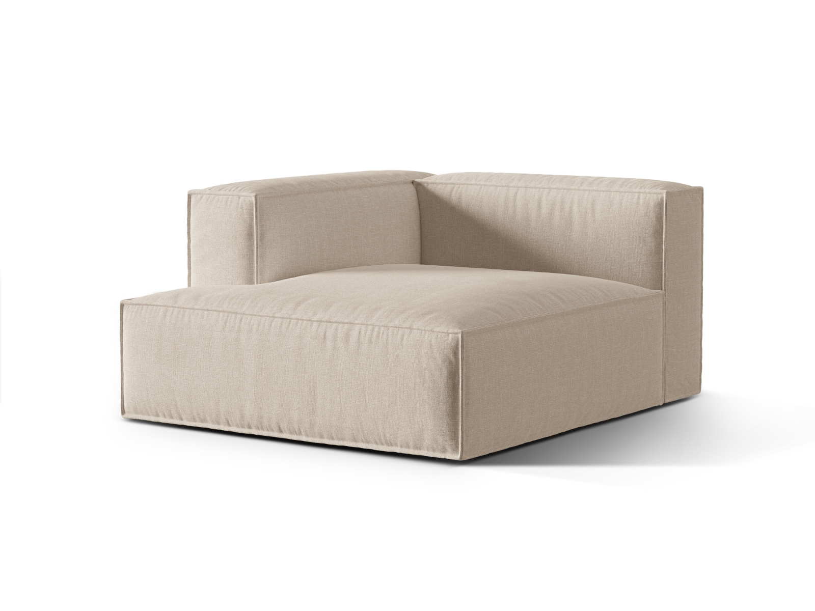Modular Chaise Longue Left, "Nuria", 1 Seat, 127x147x72