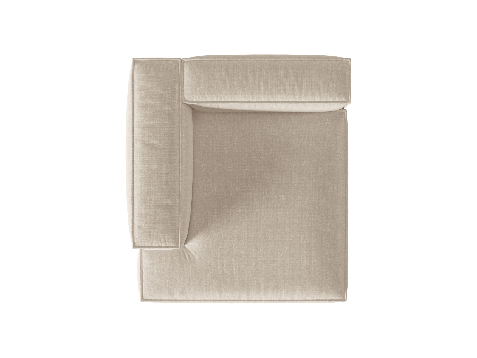 Modular Chaise Longue Left, "Nuria", 1 Seat, 127x147x72