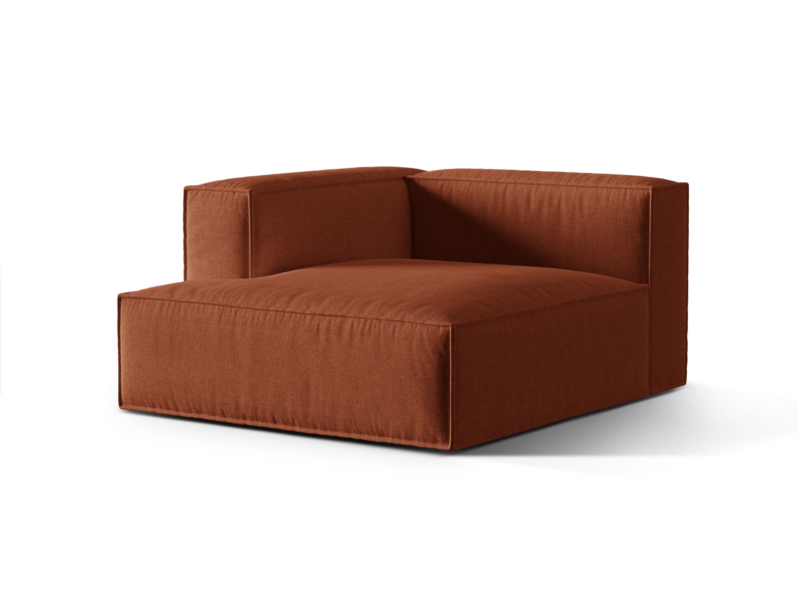 Modular Chaise Longue Left, "Nuria", 1 Seat, 127x147x72