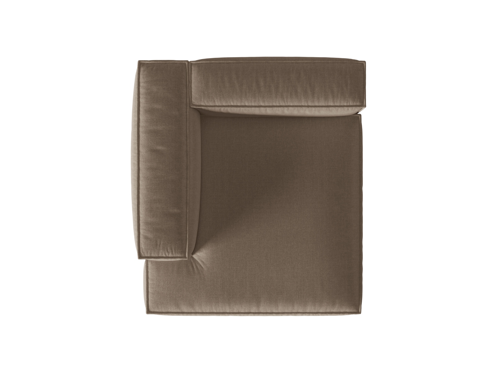 Modular Chaise Longue Left, "Nuria", 1 Seat, 127x147x72