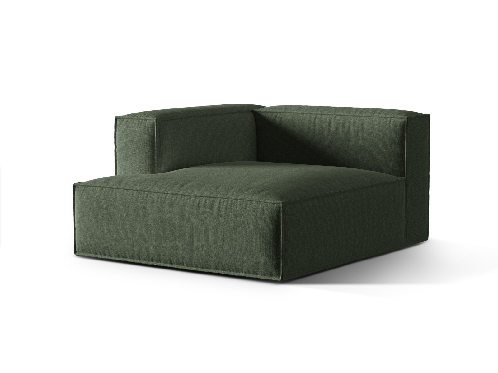 Modular Chaise Longue Left, "Nuria", 1 Seat, 127x147x72