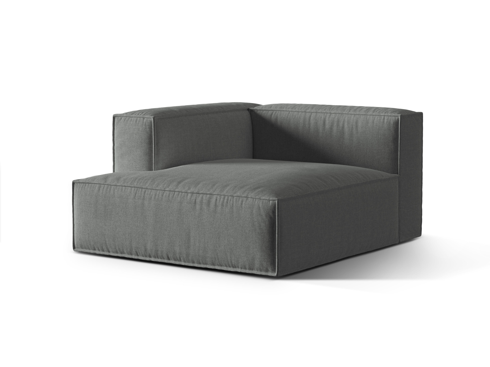 Modular Chaise Longue Left, "Nuria", 1 Seat, 127x147x72