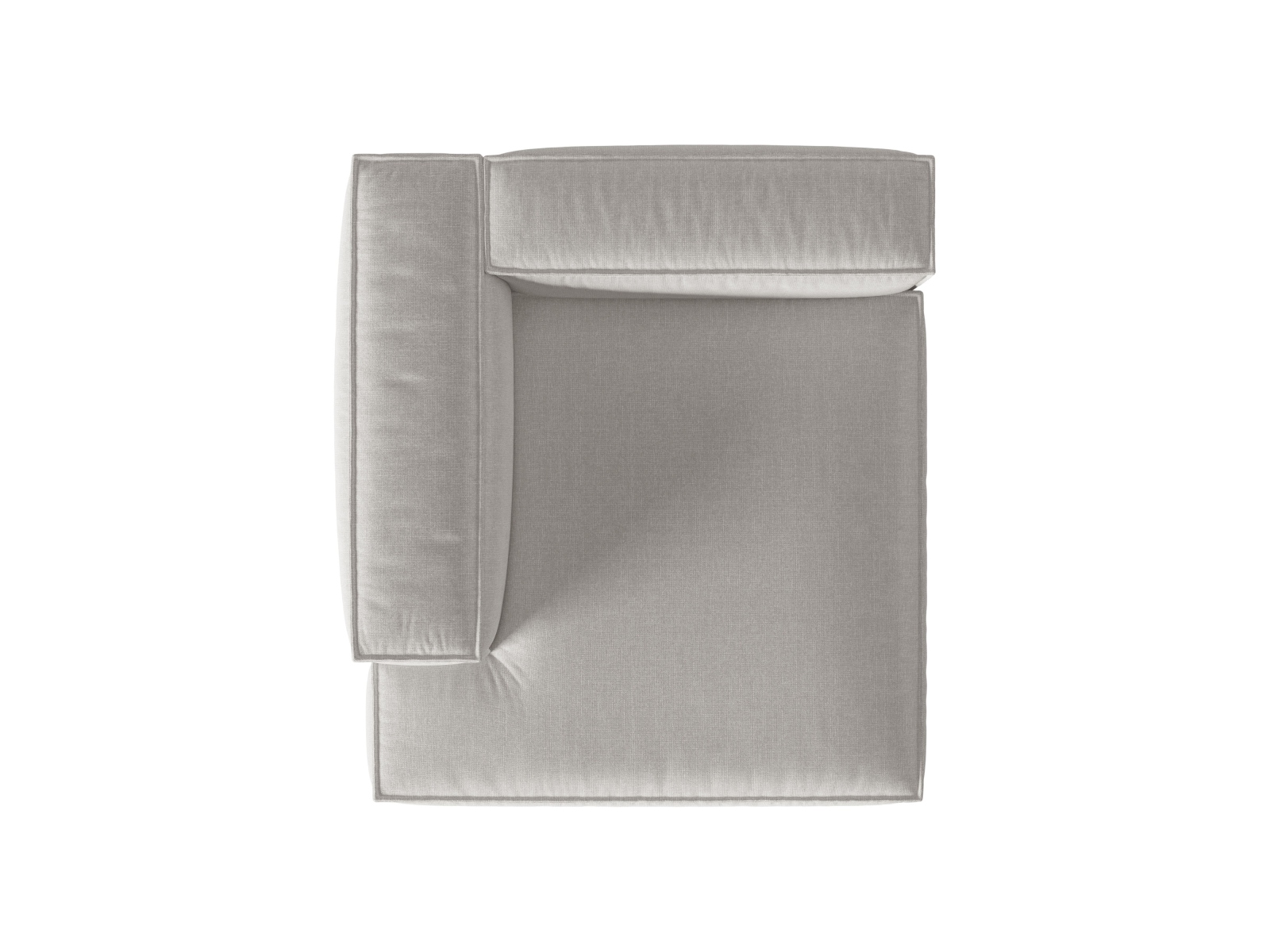 Modular Chaise Longue Left, "Nuria", 1 Seat, 127x147x72