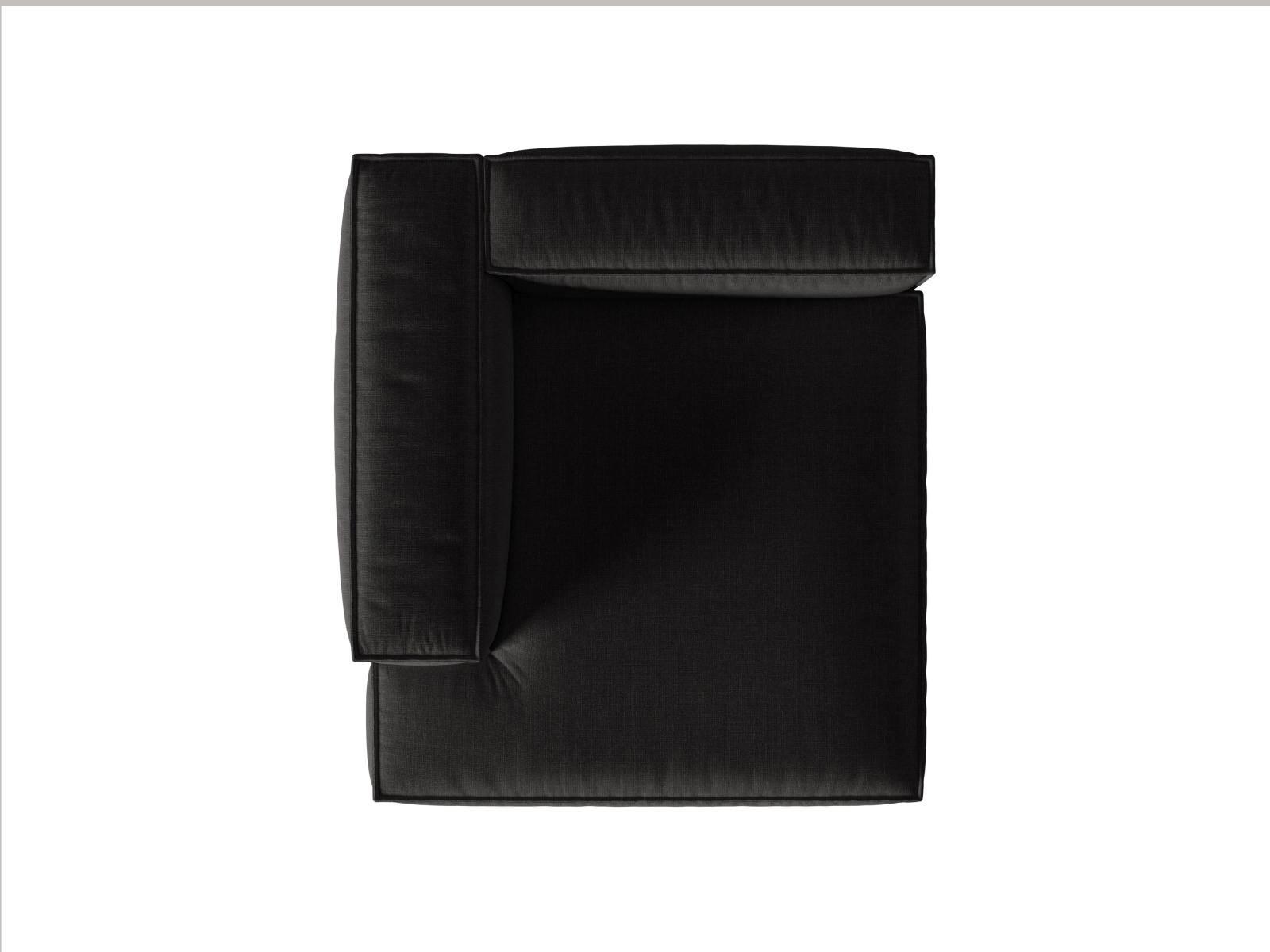Modular Chaise Longue Left, "Nuria", 1 Seat, 127x147x72