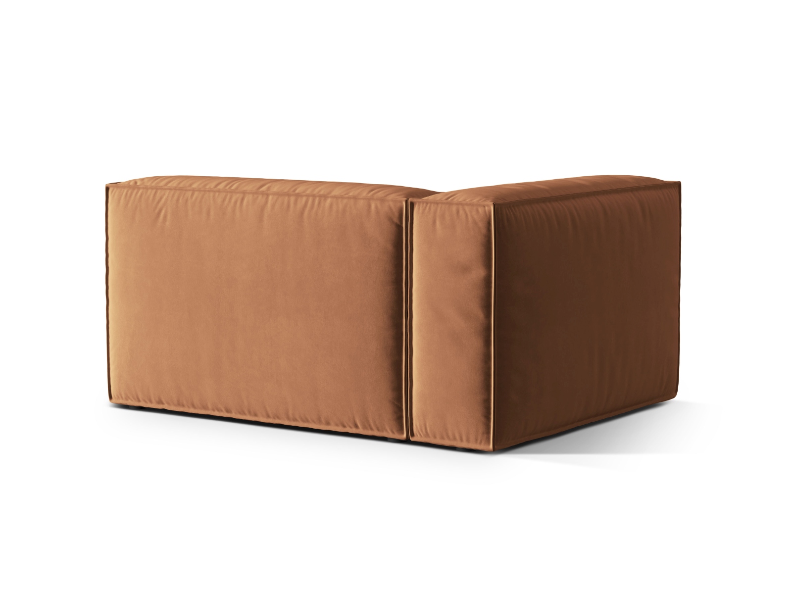 Velvet Left Modular Sofa, "Nuria", 2 Seats, 145x110x72