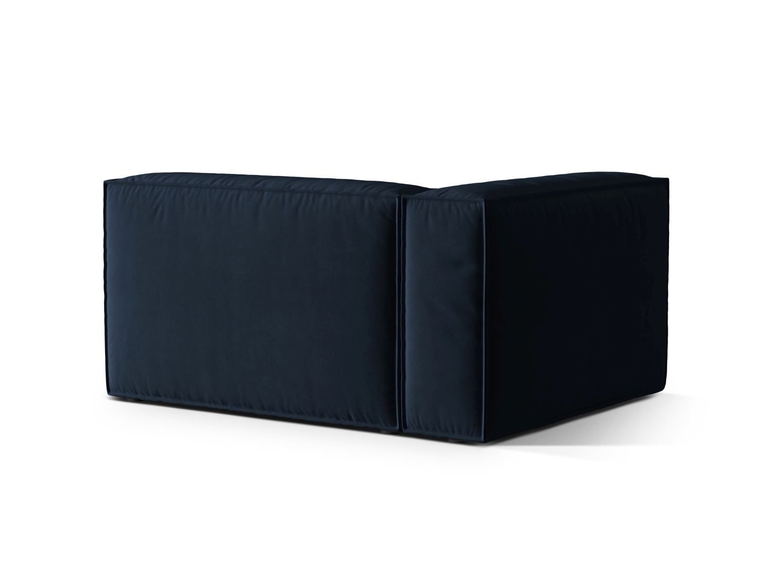 Velvet Left Modular Sofa, "Nuria", 2 Seats, 145x110x72