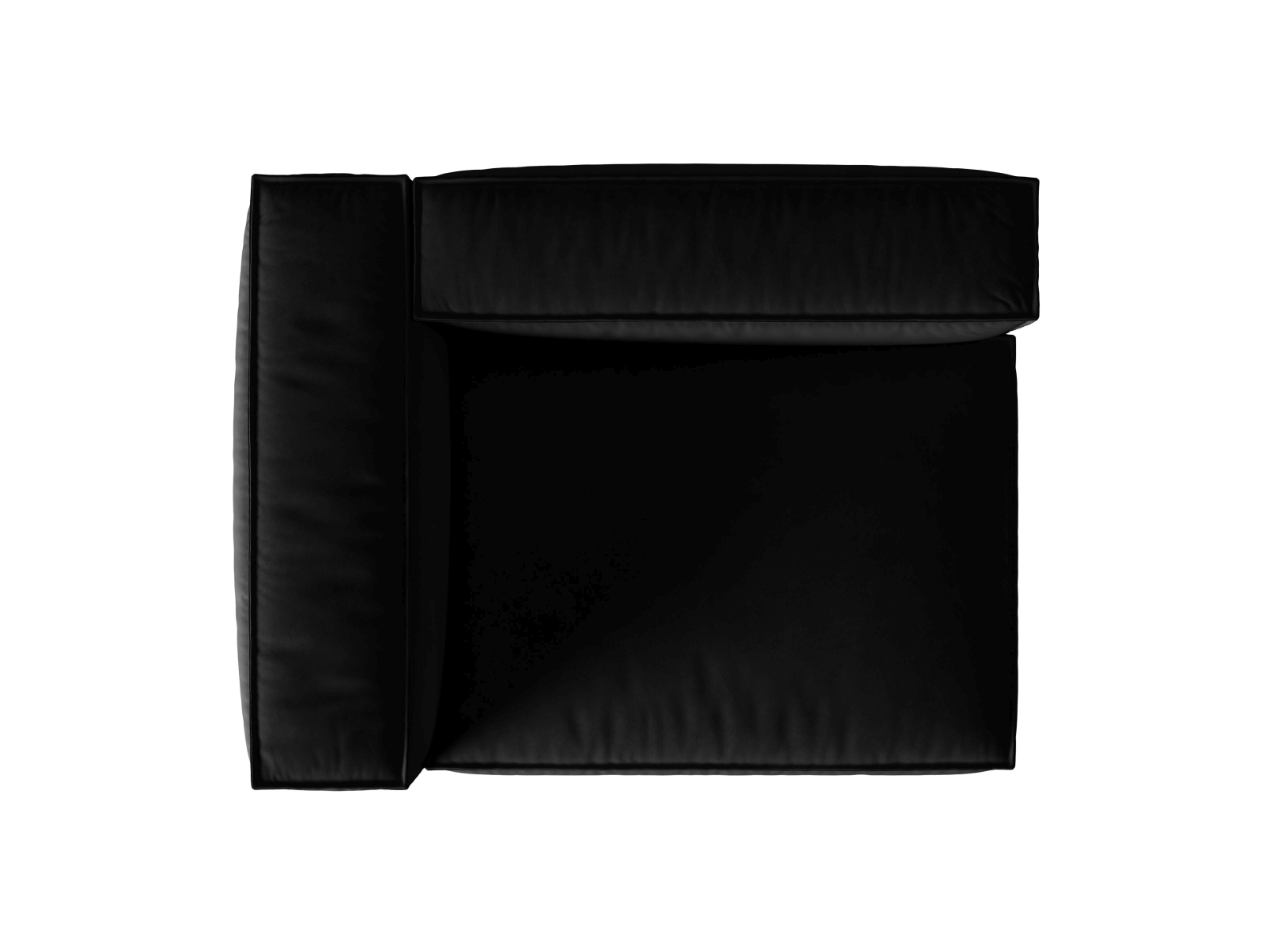 Velvet Left Modular Sofa, "Nuria", 2 Seats, 145x110x72