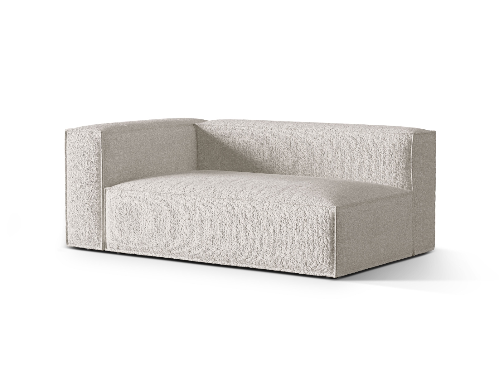 Boucle Left Modular Sofa, "Nuria", 3 Seats, 185x110x72