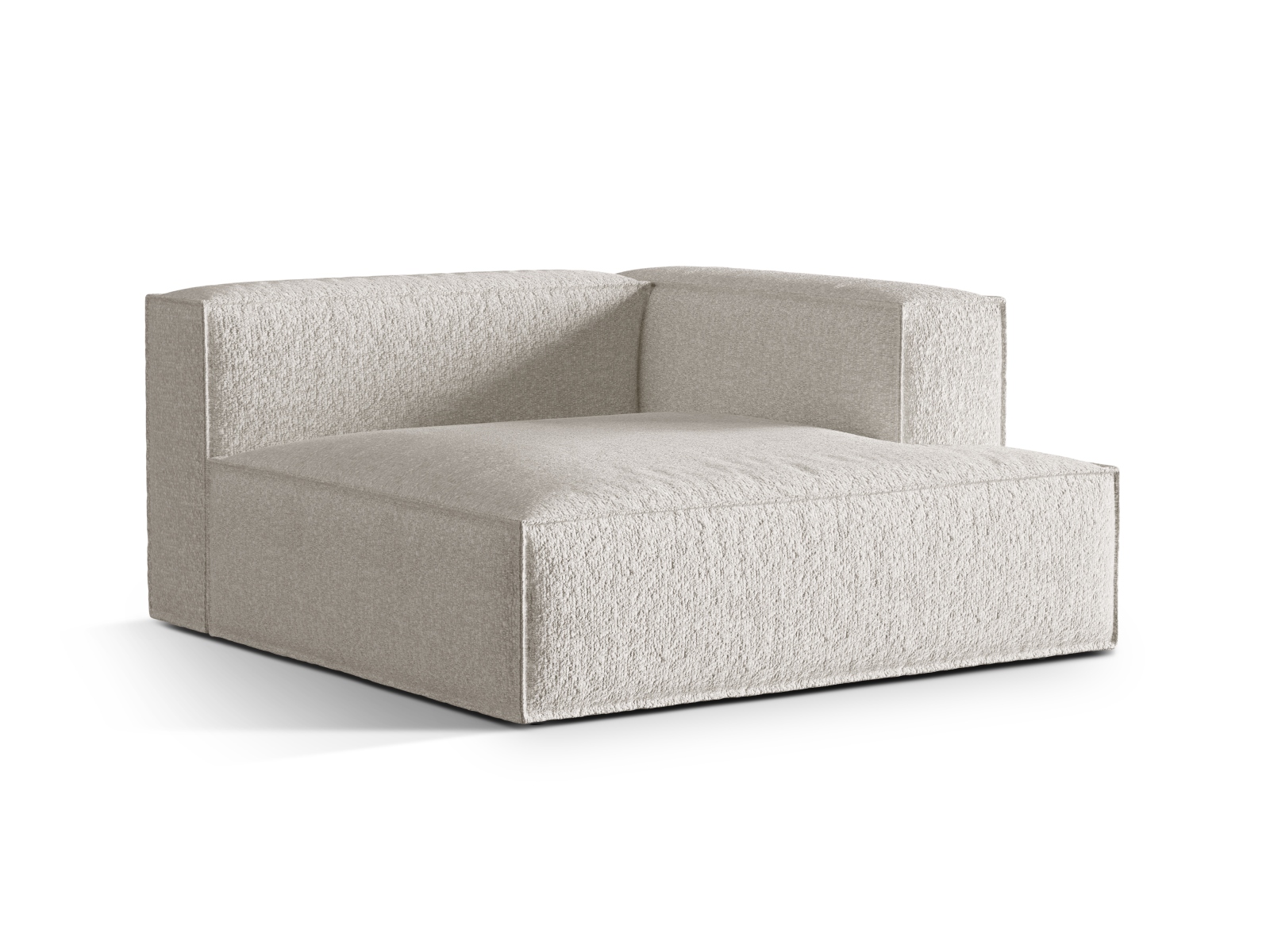 Boucle Chaise Longue Right, "Nuria", 1 Seat, 147x147x72