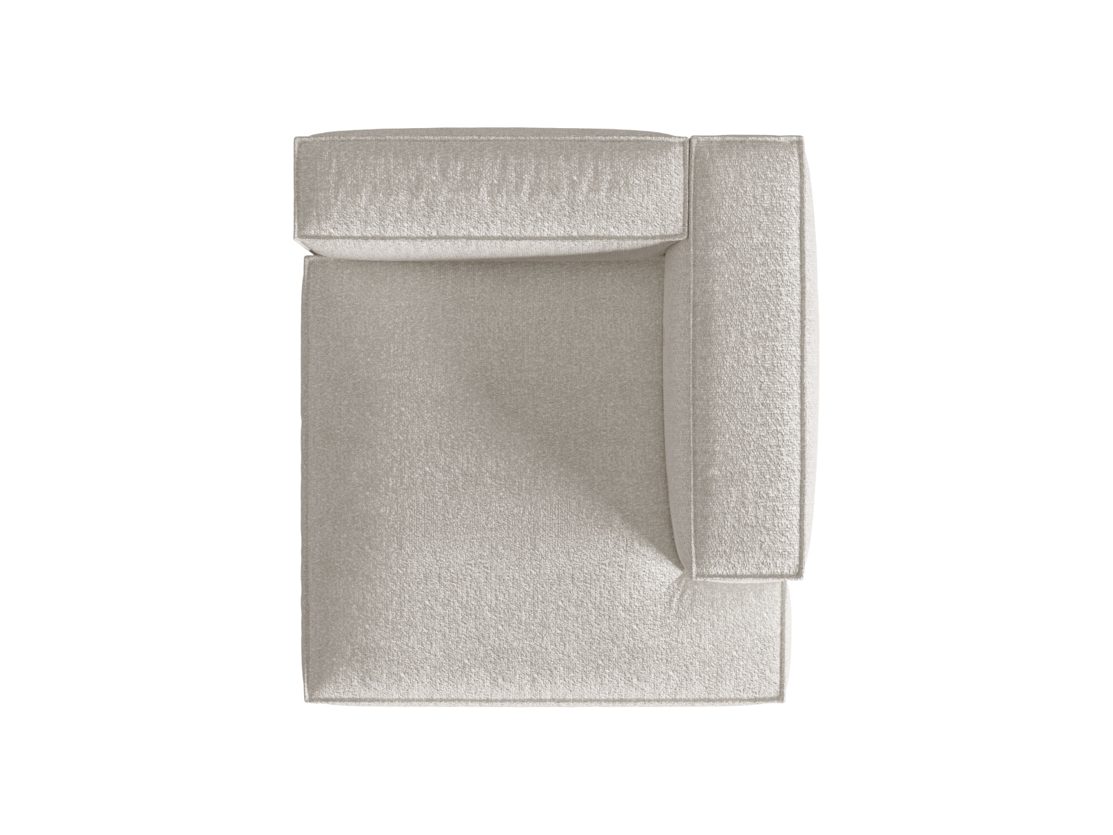 Boucle Chaise Longue Right, "Nuria", 1 Seat, 147x147x72
