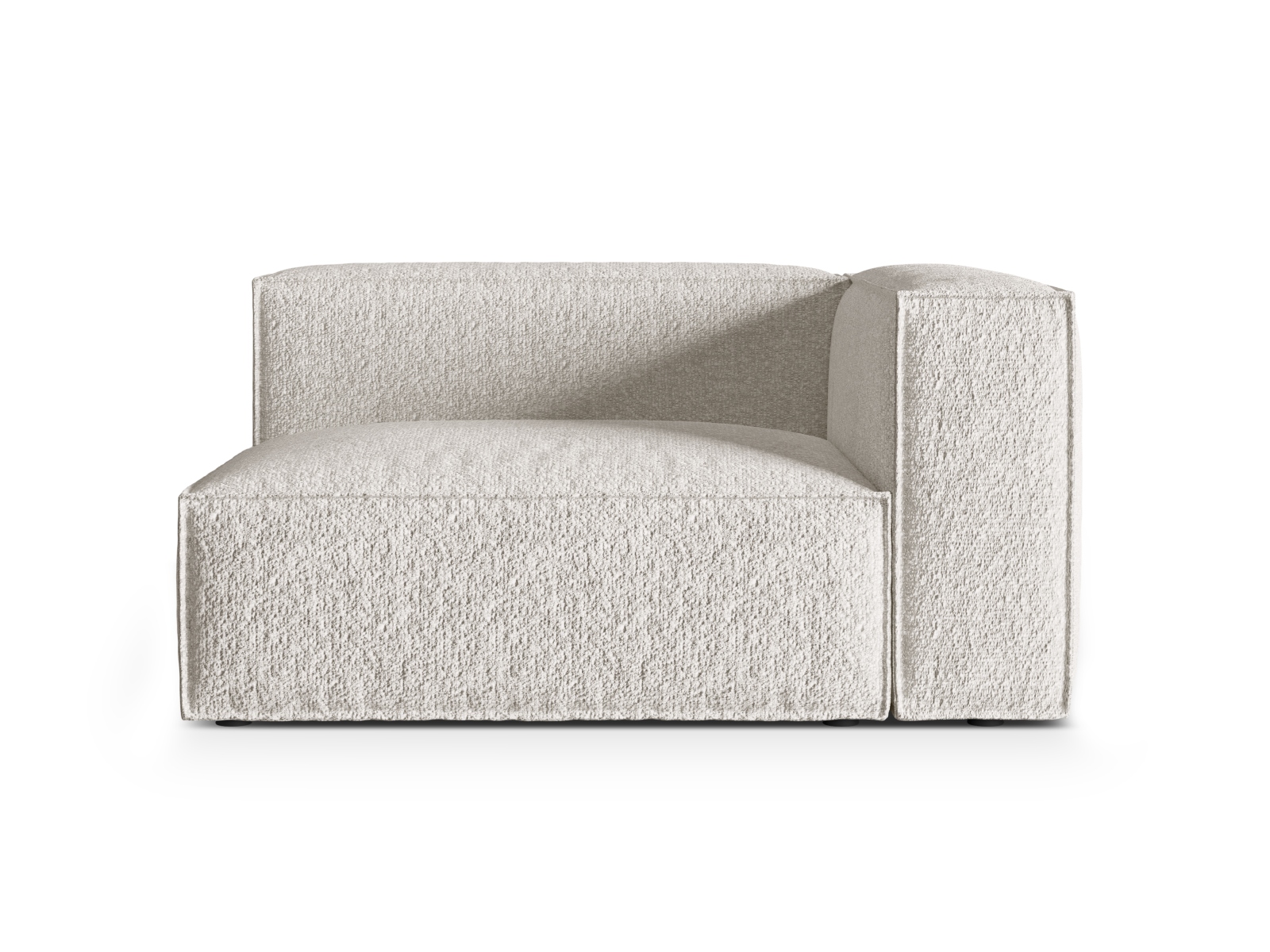 Boucle Right Modular Sofa, "Nuria", 2 Seats, 145x110x72