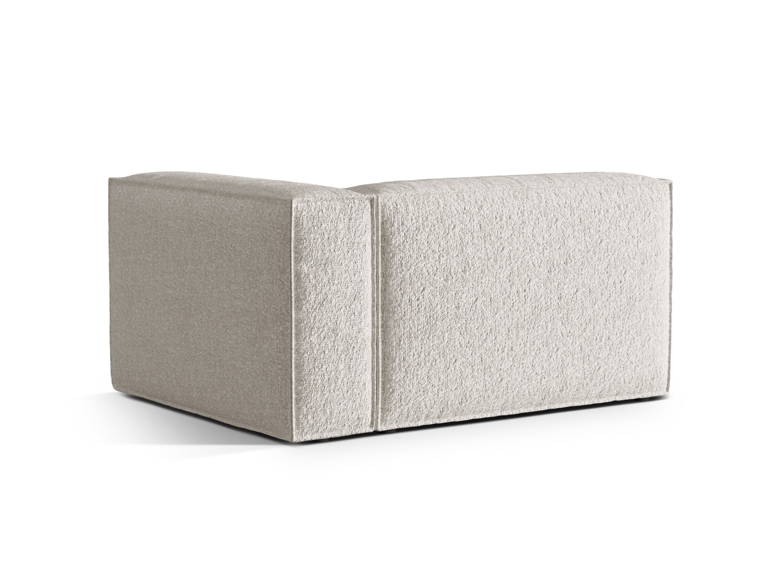 Boucle Right Modular Sofa, "Nuria", 2 Seats, 145x110x72
