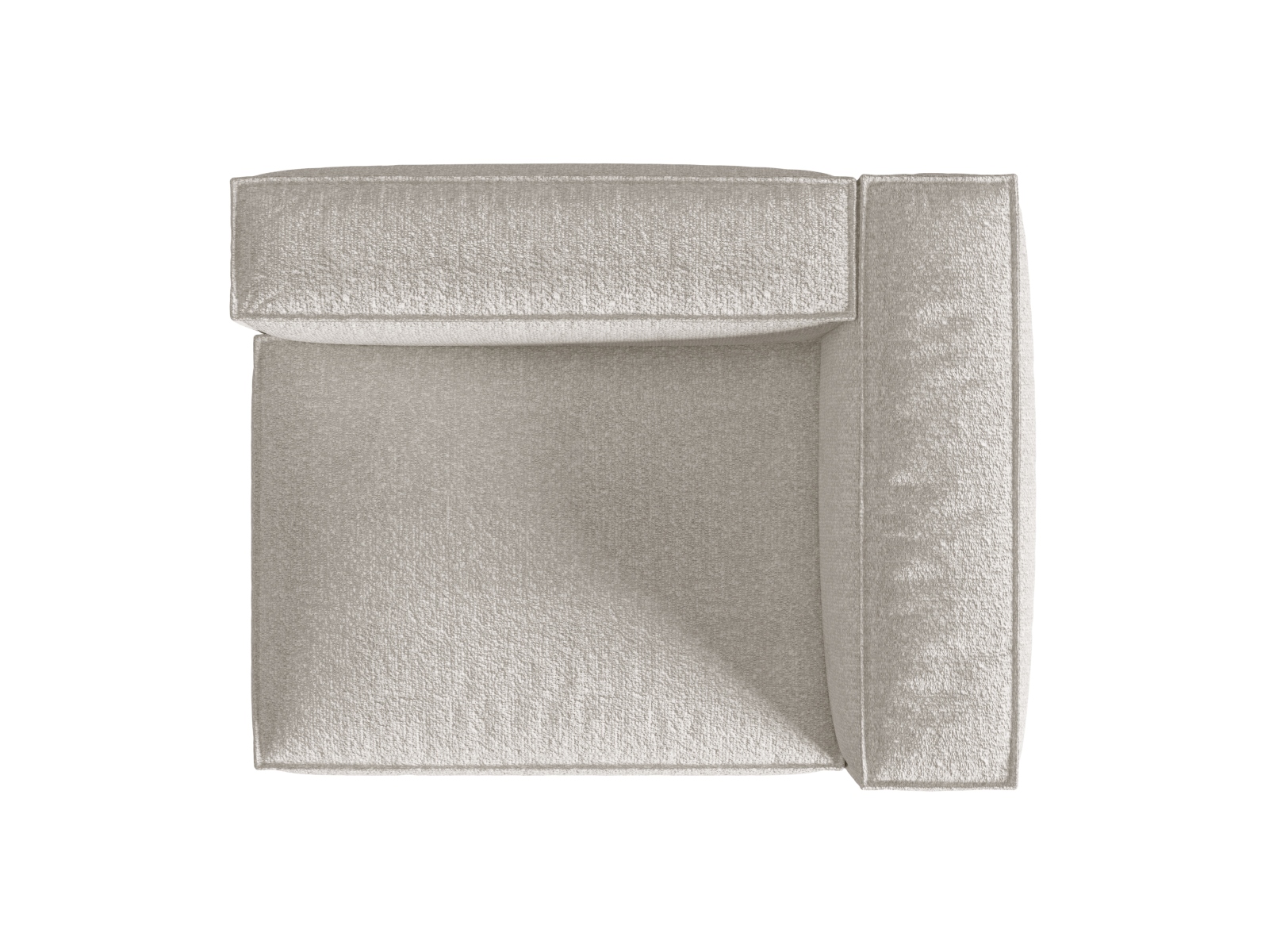Boucle Right Modular Sofa, "Nuria", 2 Seats, 145x110x72