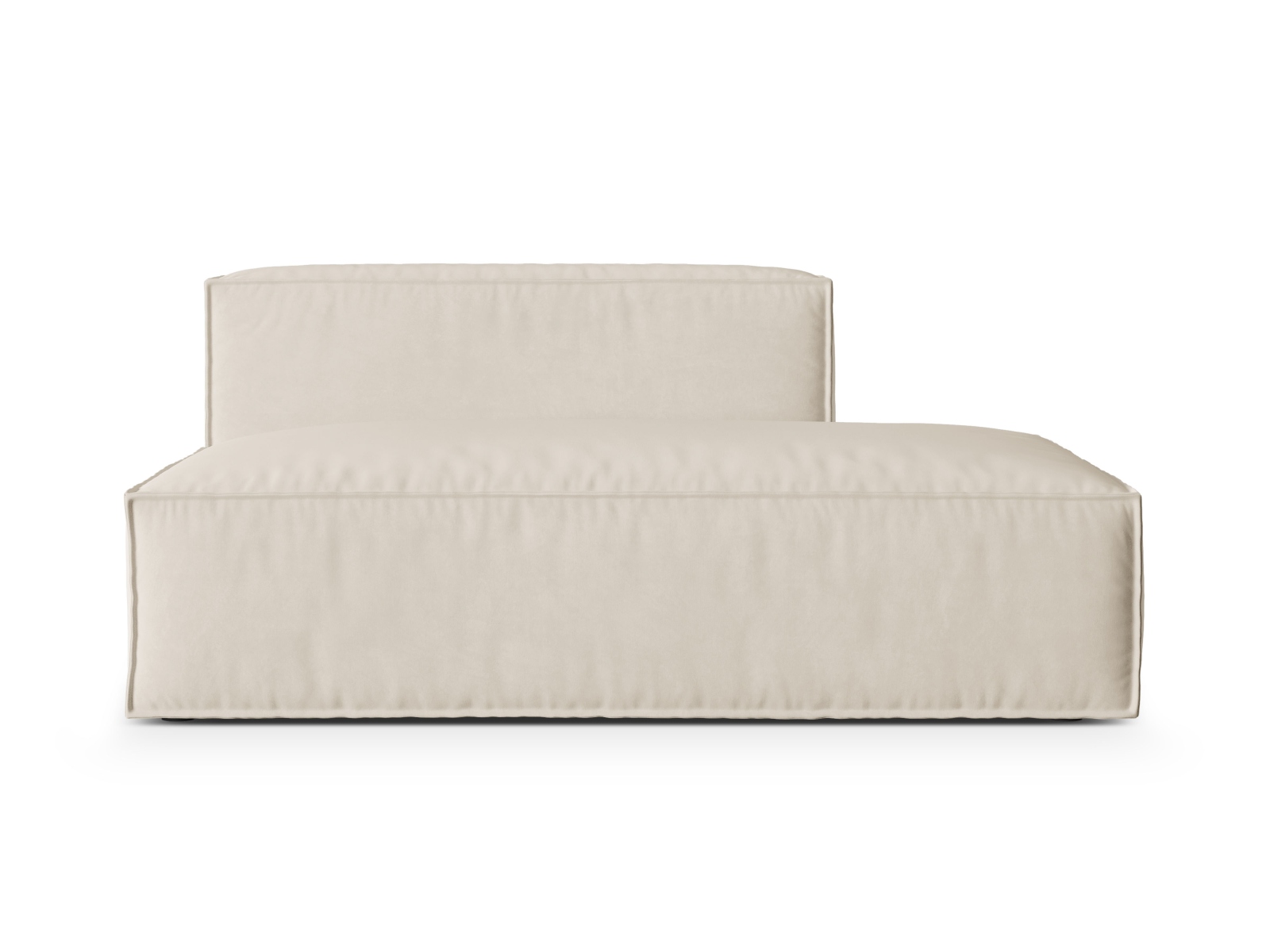 Velvet Right Modular Sofa, "Nuria", 3 Seats, 165x110x72
