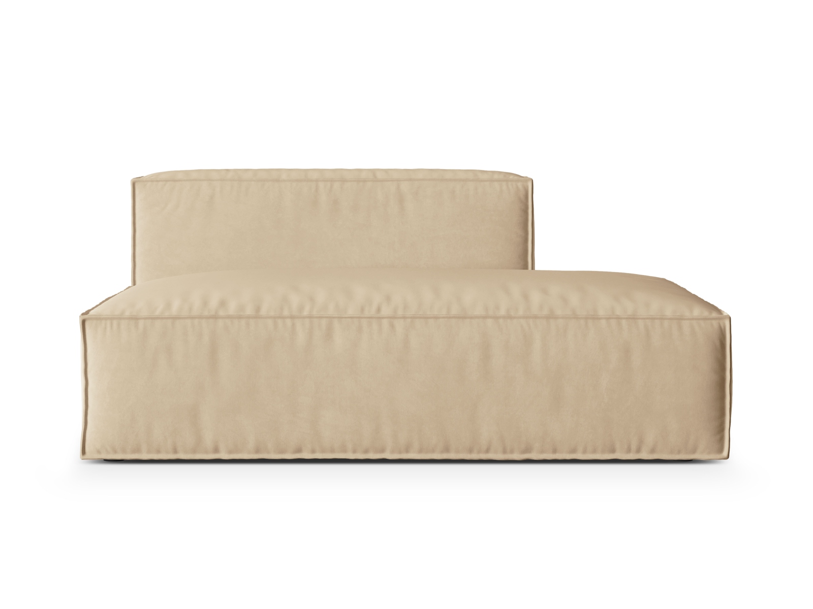 Velvet Right Modular Sofa, "Nuria", 3 Seats, 165x110x72