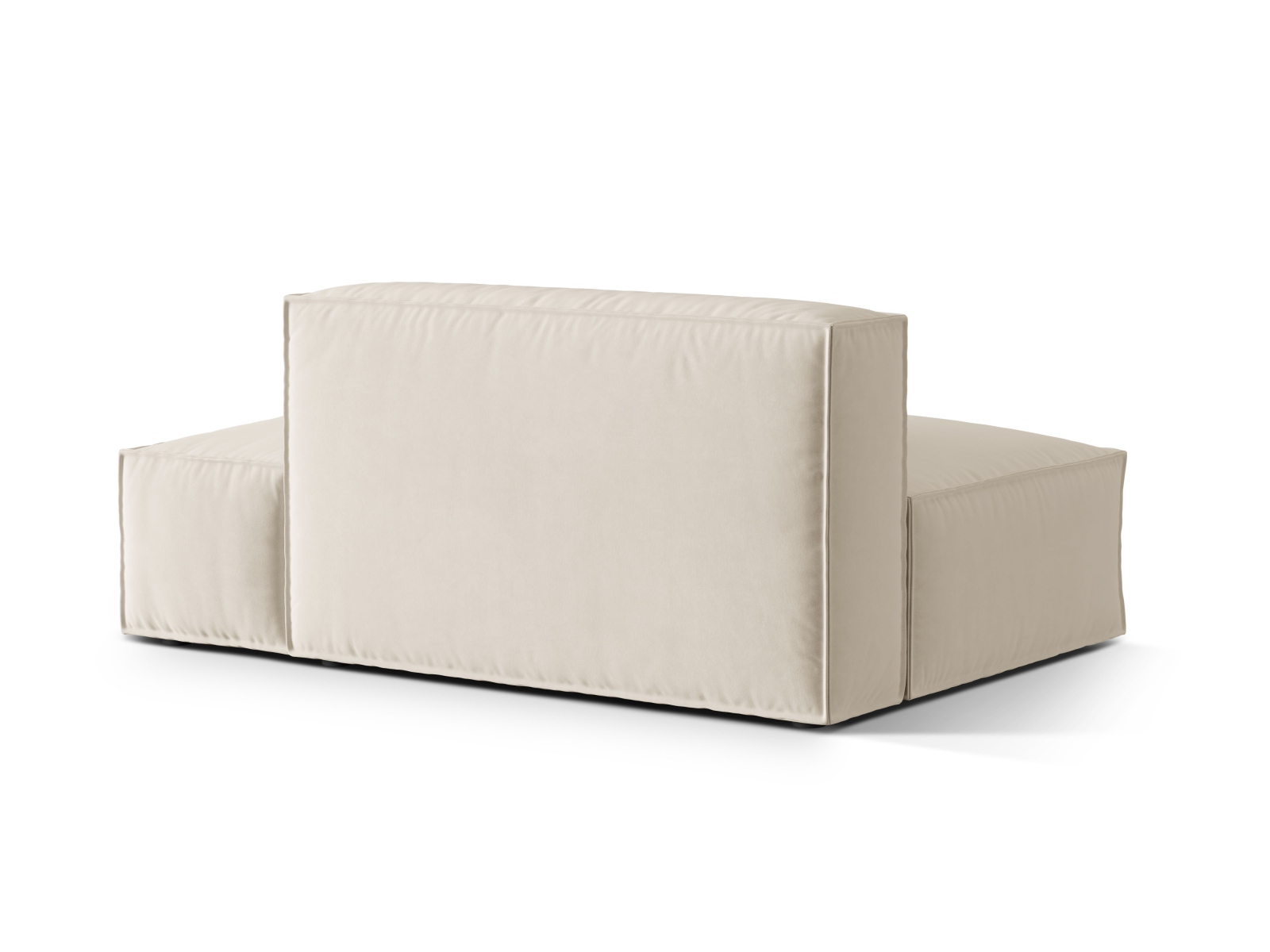 Velvet Right Modular Sofa, "Nuria", 3 Seats, 165x110x72