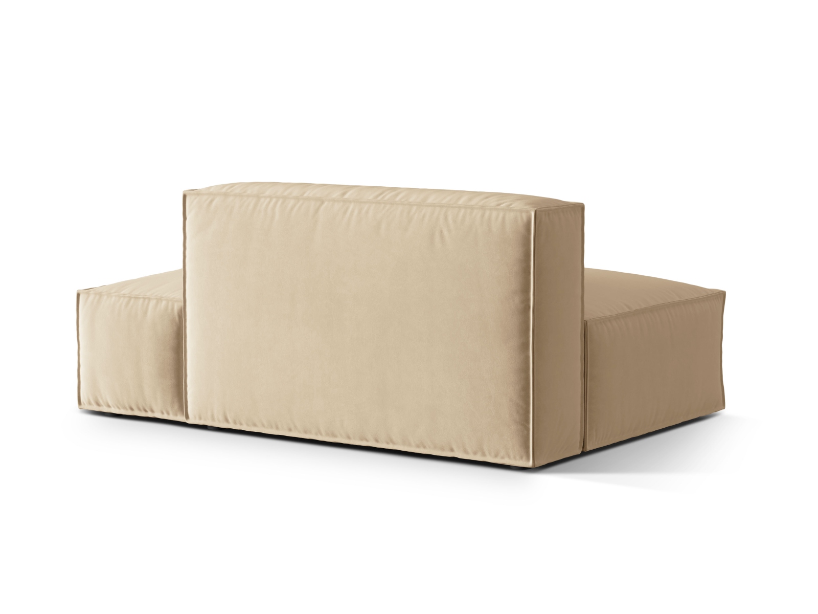 Velvet Right Modular Sofa, "Nuria", 3 Seats, 165x110x72