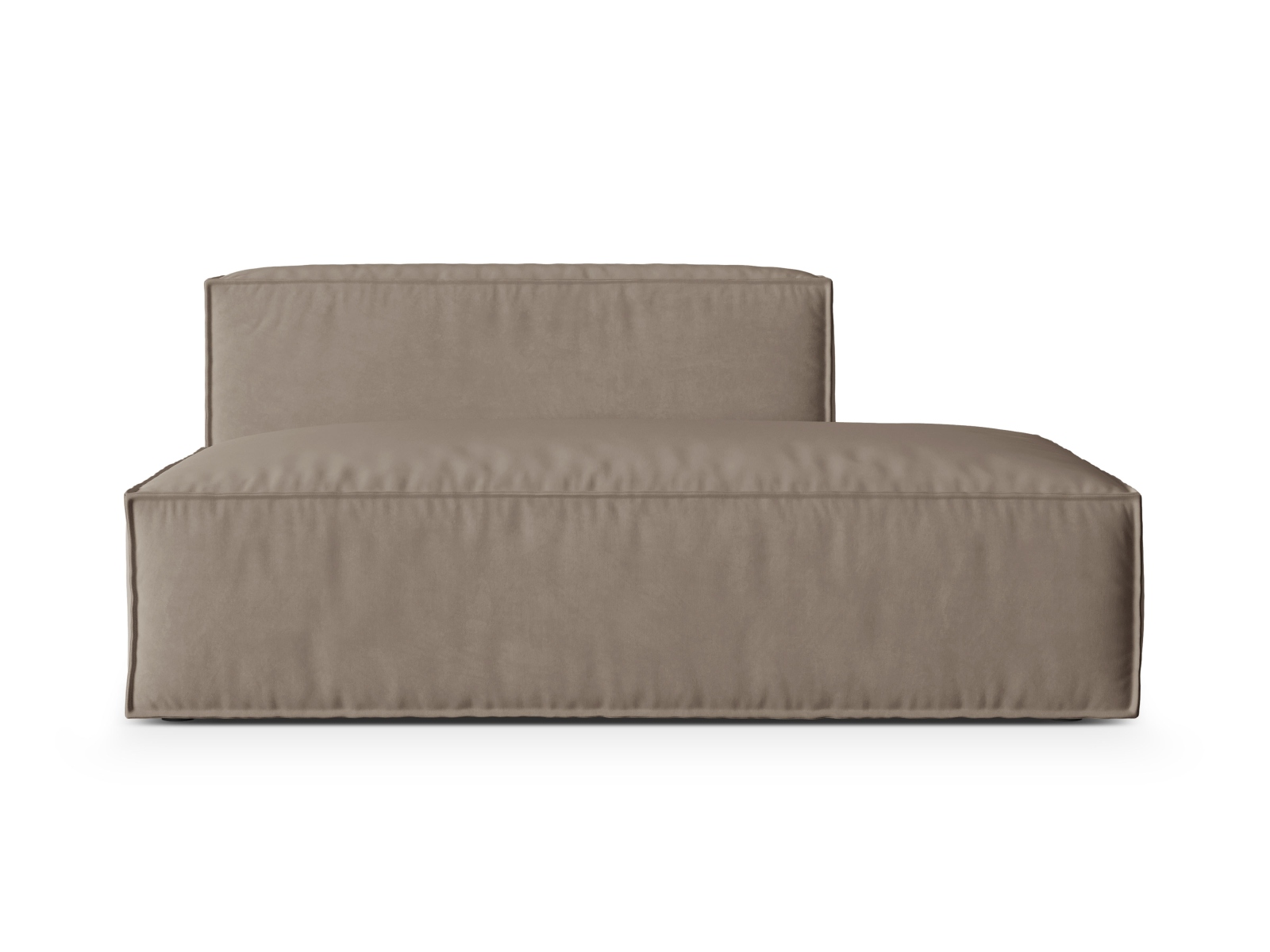 Velvet Right Modular Sofa, "Nuria", 3 Seats, 165x110x72