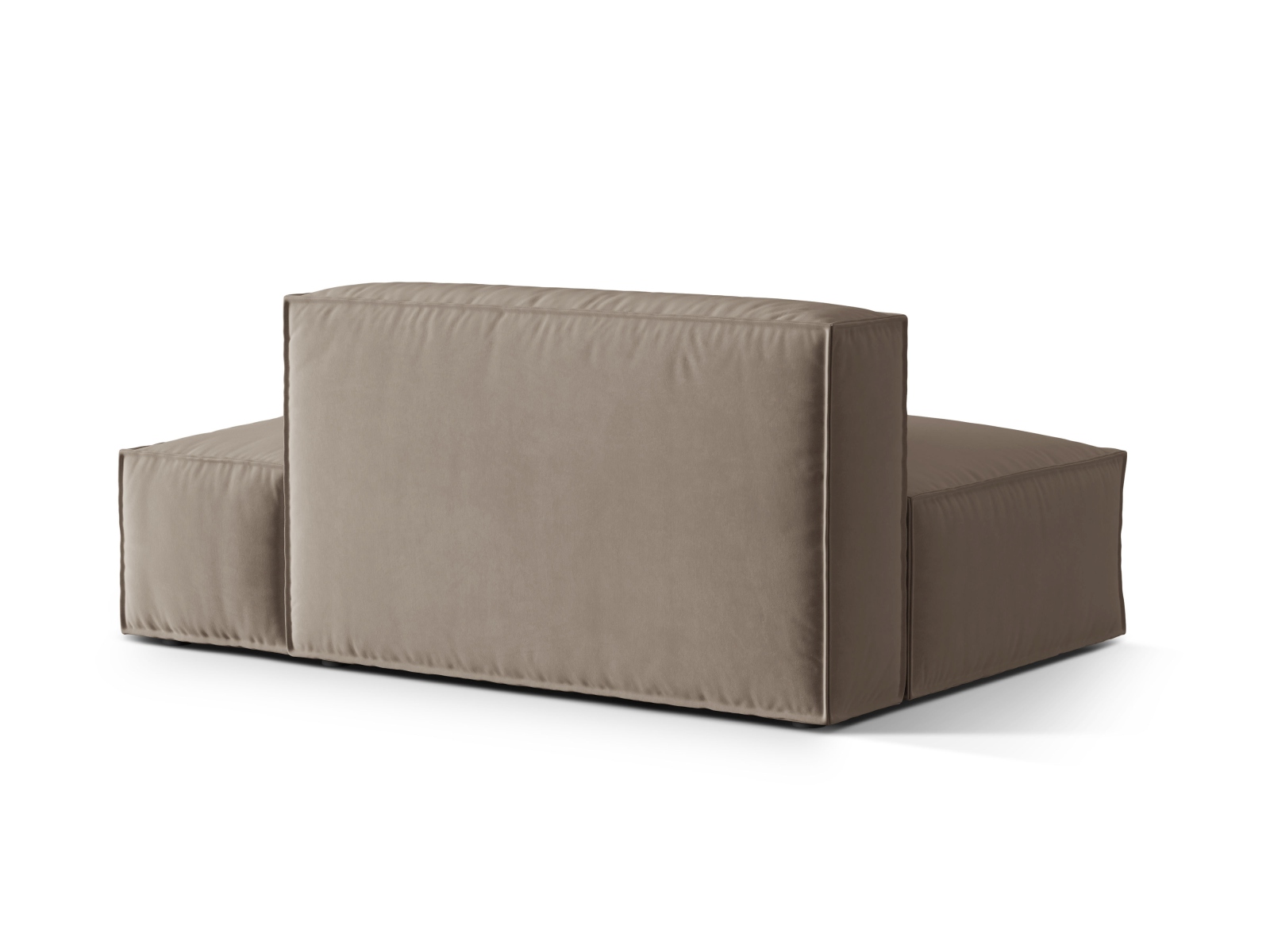 Velvet Right Modular Sofa, "Nuria", 3 Seats, 165x110x72
