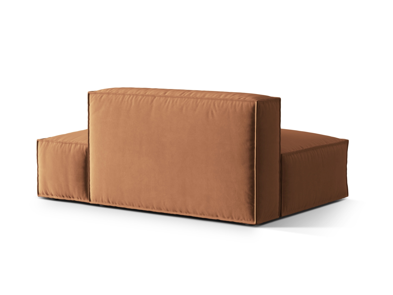 Velvet Right Modular Sofa, "Nuria", 3 Seats, 165x110x72