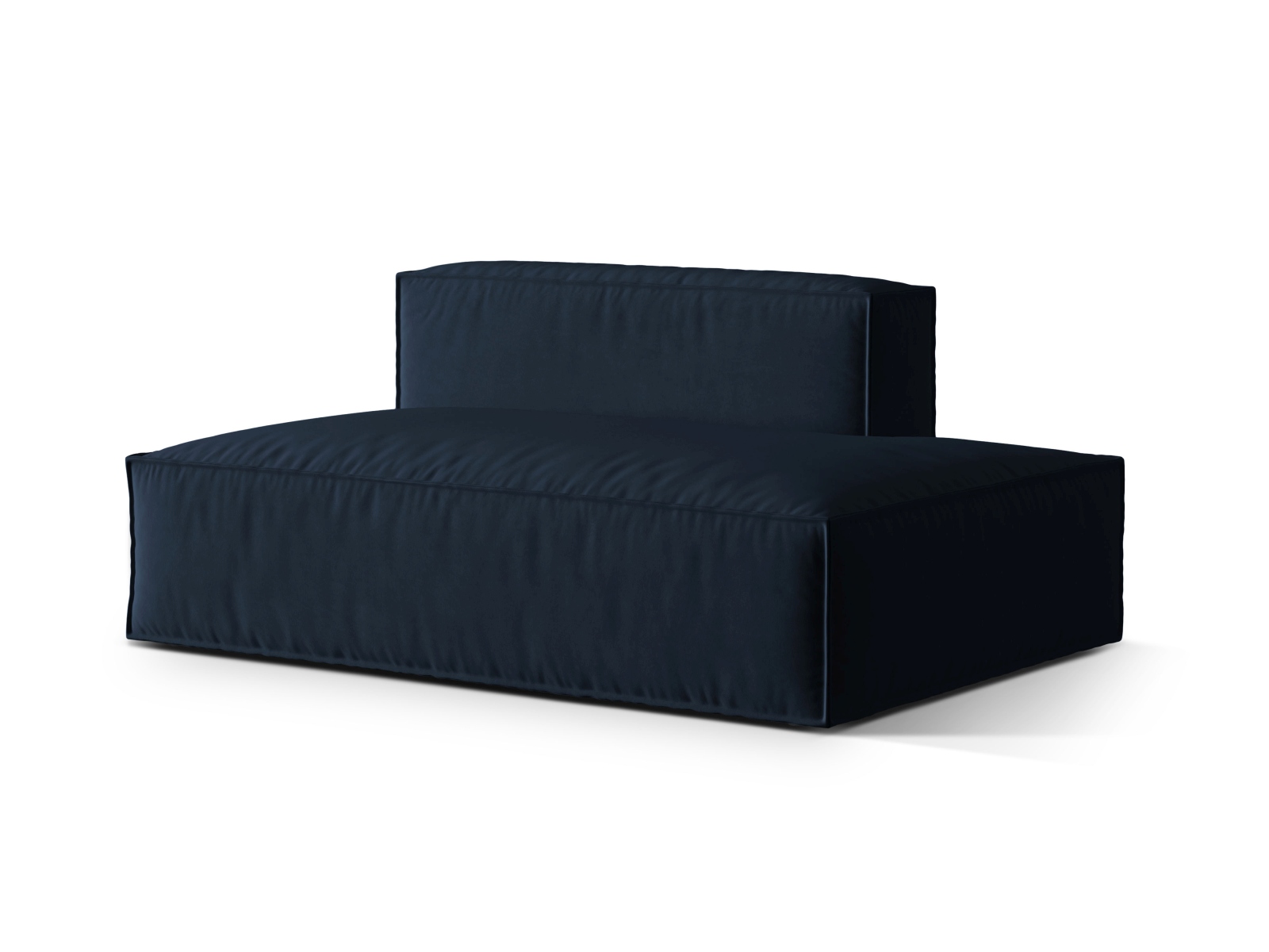 Velvet Right Modular Sofa, "Nuria", 3 Seats, 165x110x72
