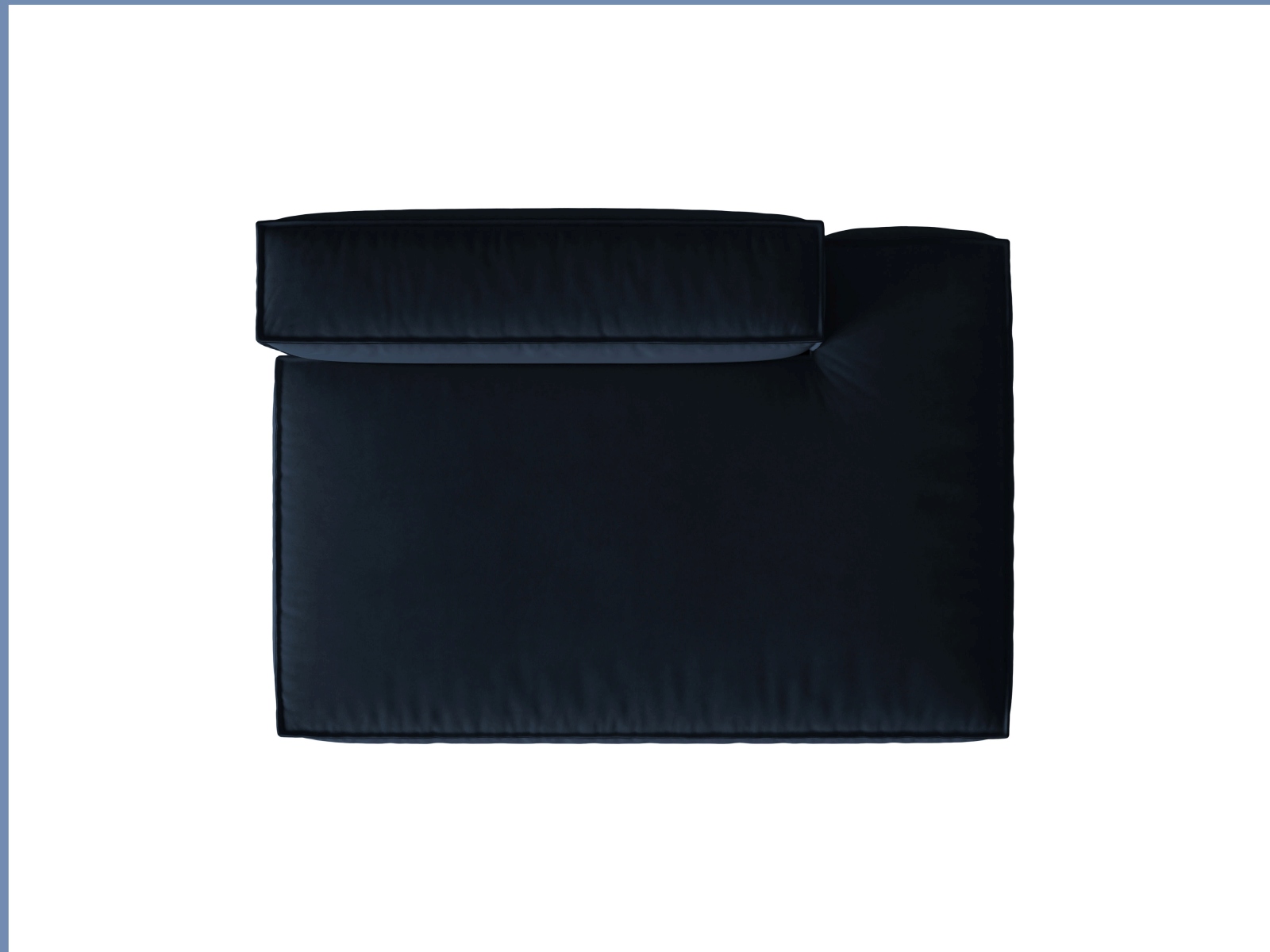 Velvet Right Modular Sofa, "Nuria", 3 Seats, 165x110x72