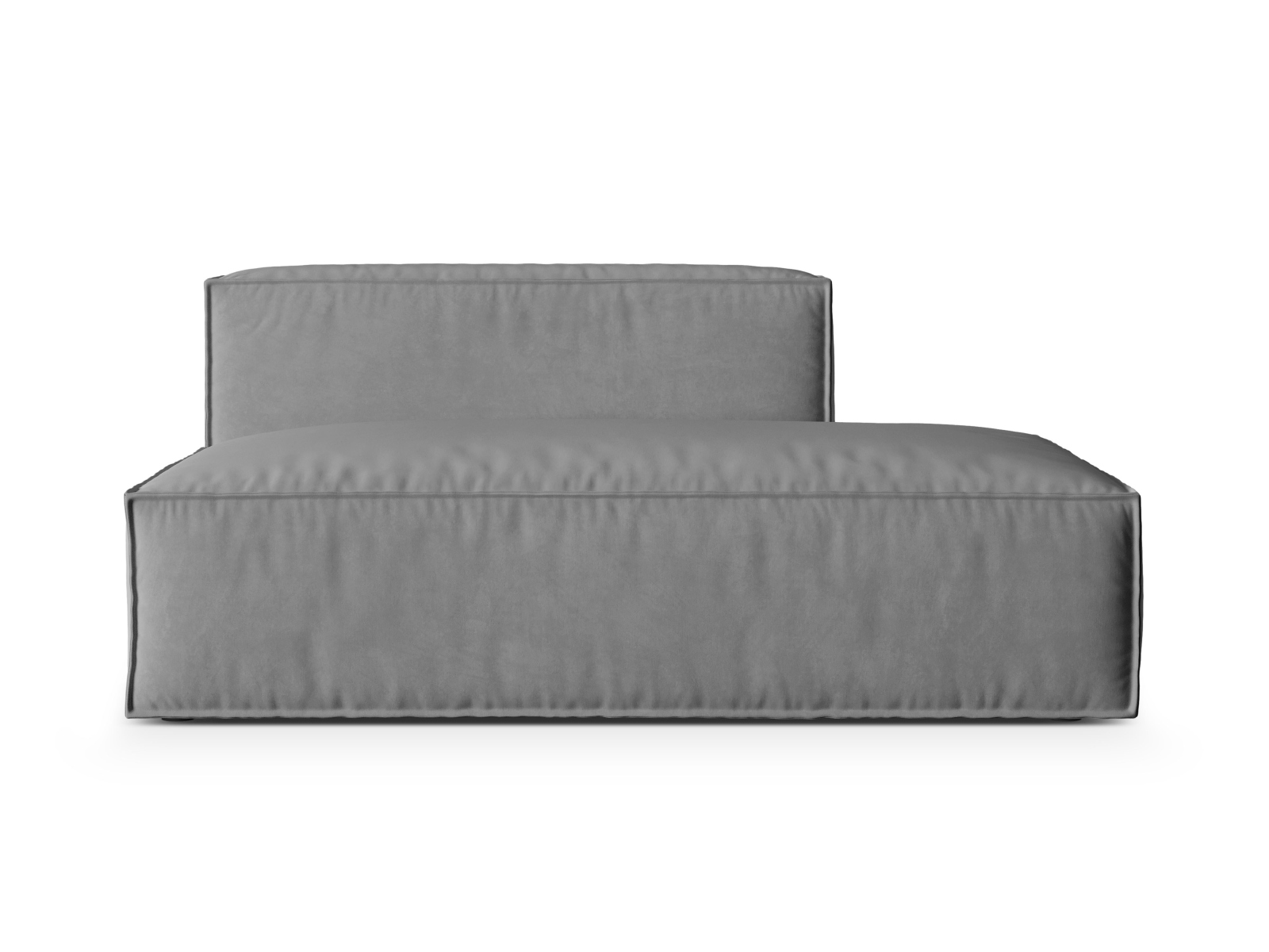Velvet Right Modular Sofa, "Nuria", 3 Seats, 165x110x72