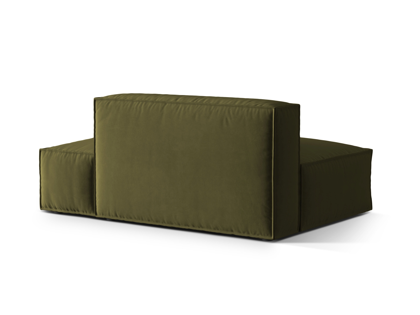 Velvet Right Modular Sofa, "Nuria", 3 Seats, 165x110x72