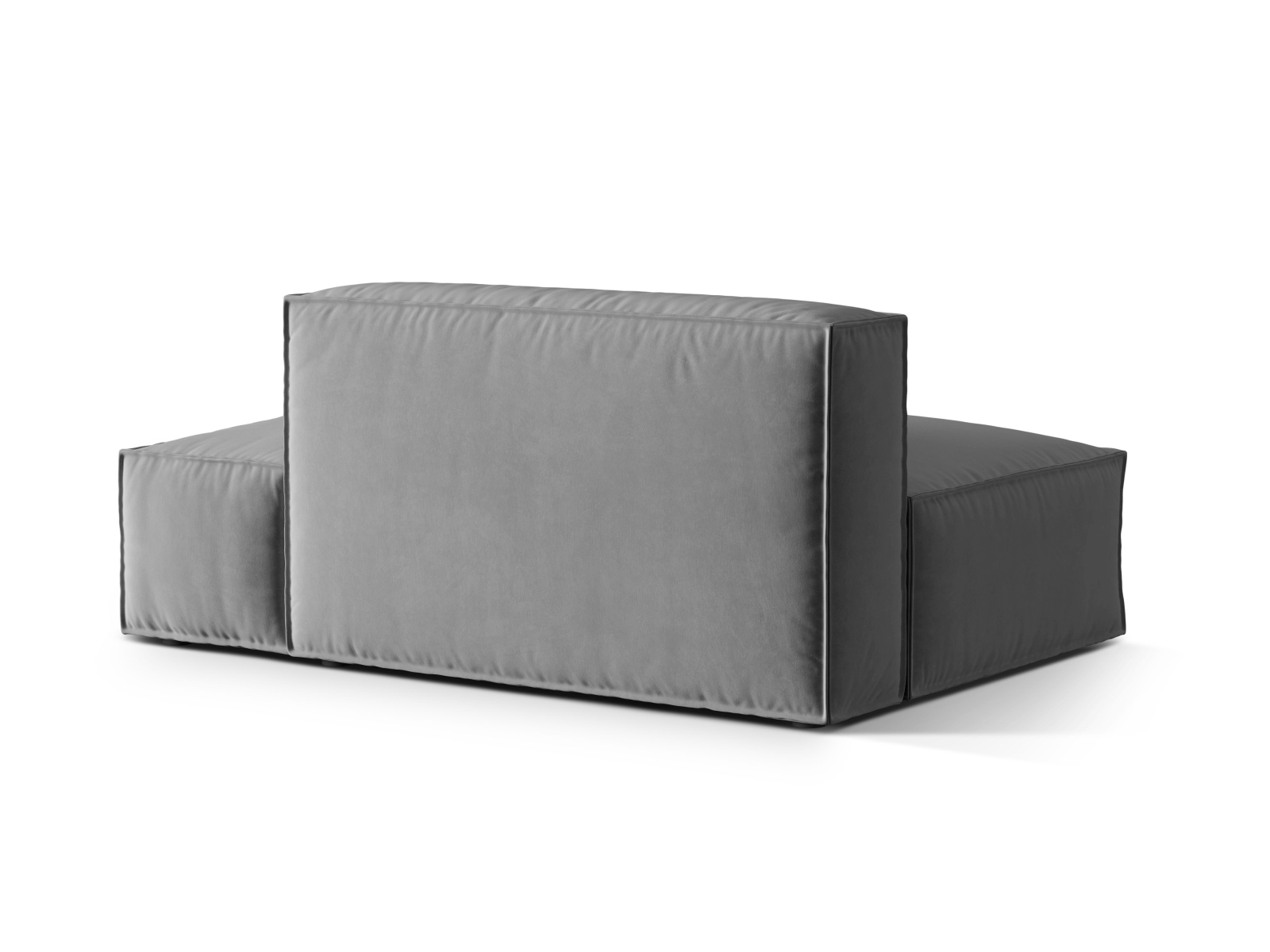 Velvet Right Modular Sofa, "Nuria", 3 Seats, 165x110x72