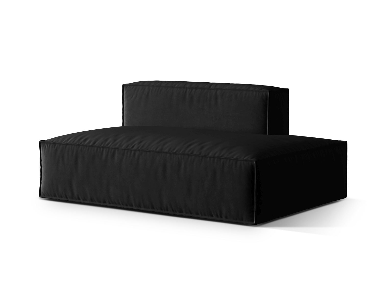 Velvet Right Modular Sofa, "Nuria", 3 Seats, 165x110x72