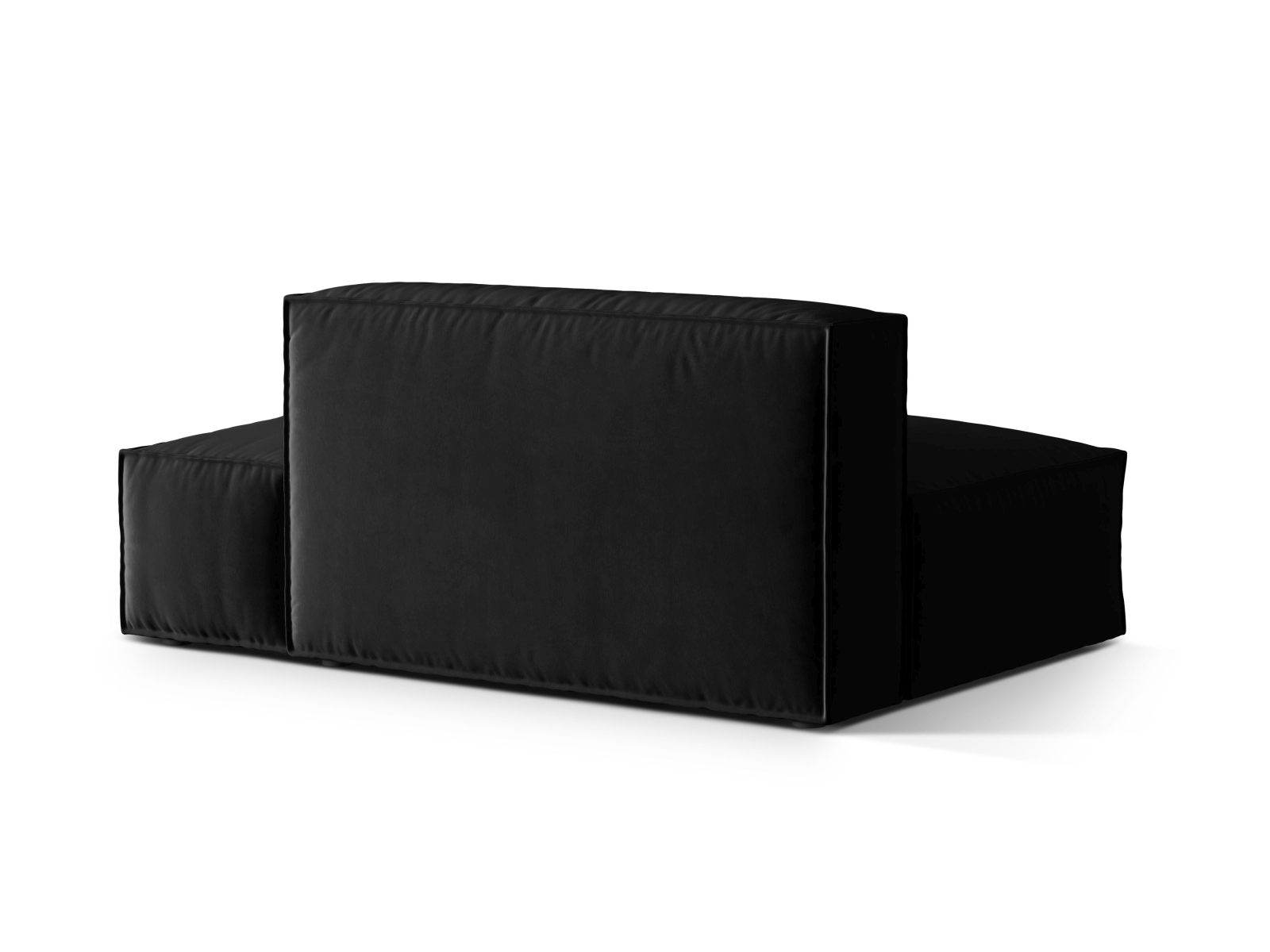 Velvet Right Modular Sofa, "Nuria", 3 Seats, 165x110x72