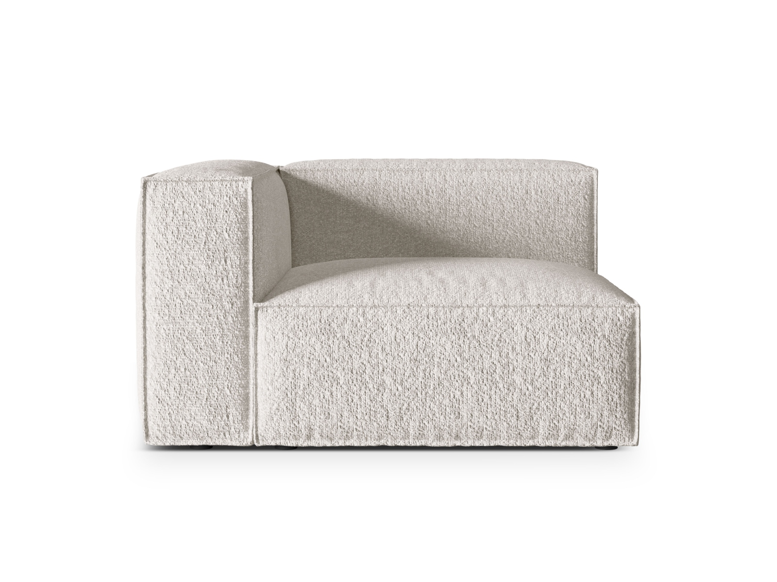 Boucle Left Modular Sofa, "Nuria", 1 Seat, 125x110x72