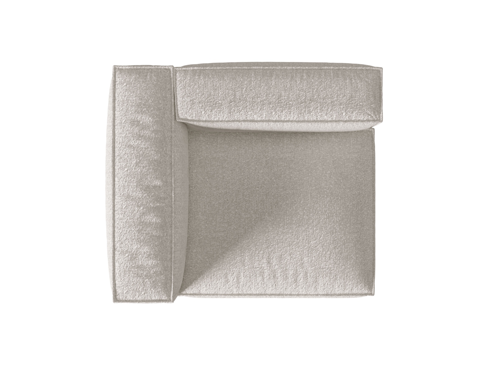 Boucle Left Modular Sofa, "Nuria", 1 Seat, 125x110x72