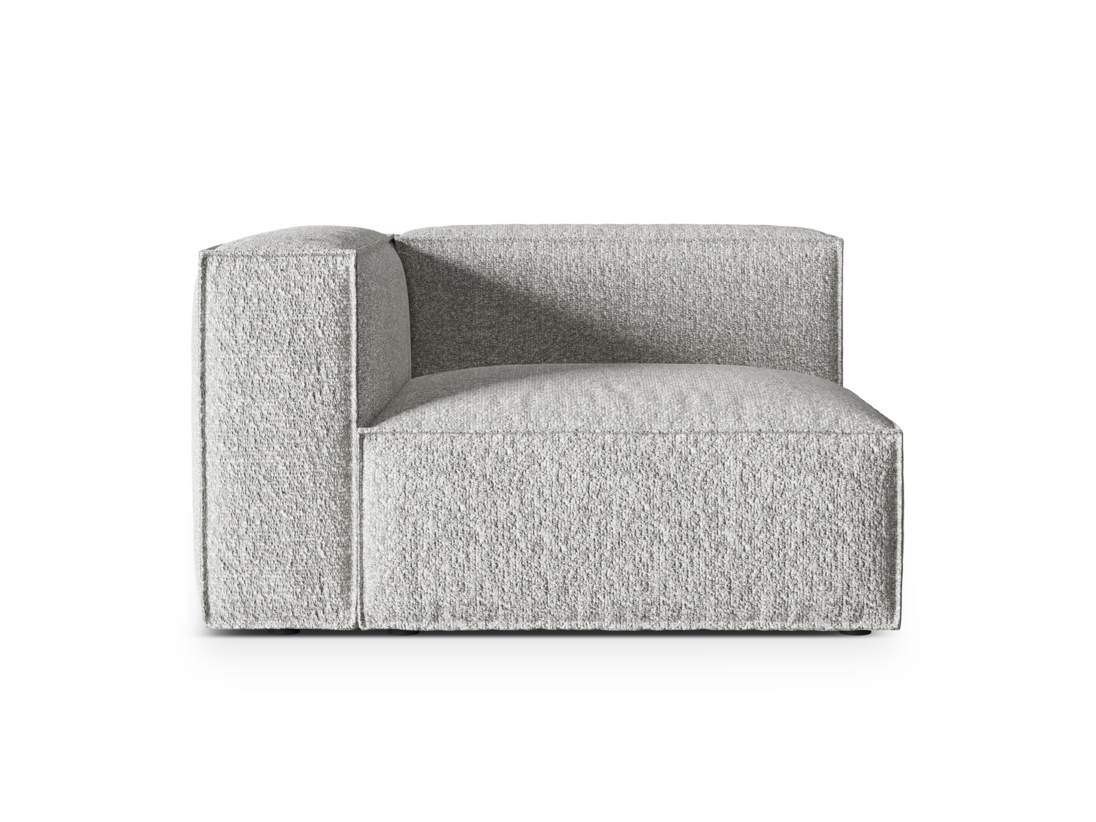 Boucle Left Modular Sofa, "Nuria", 1 Seat, 125x110x72